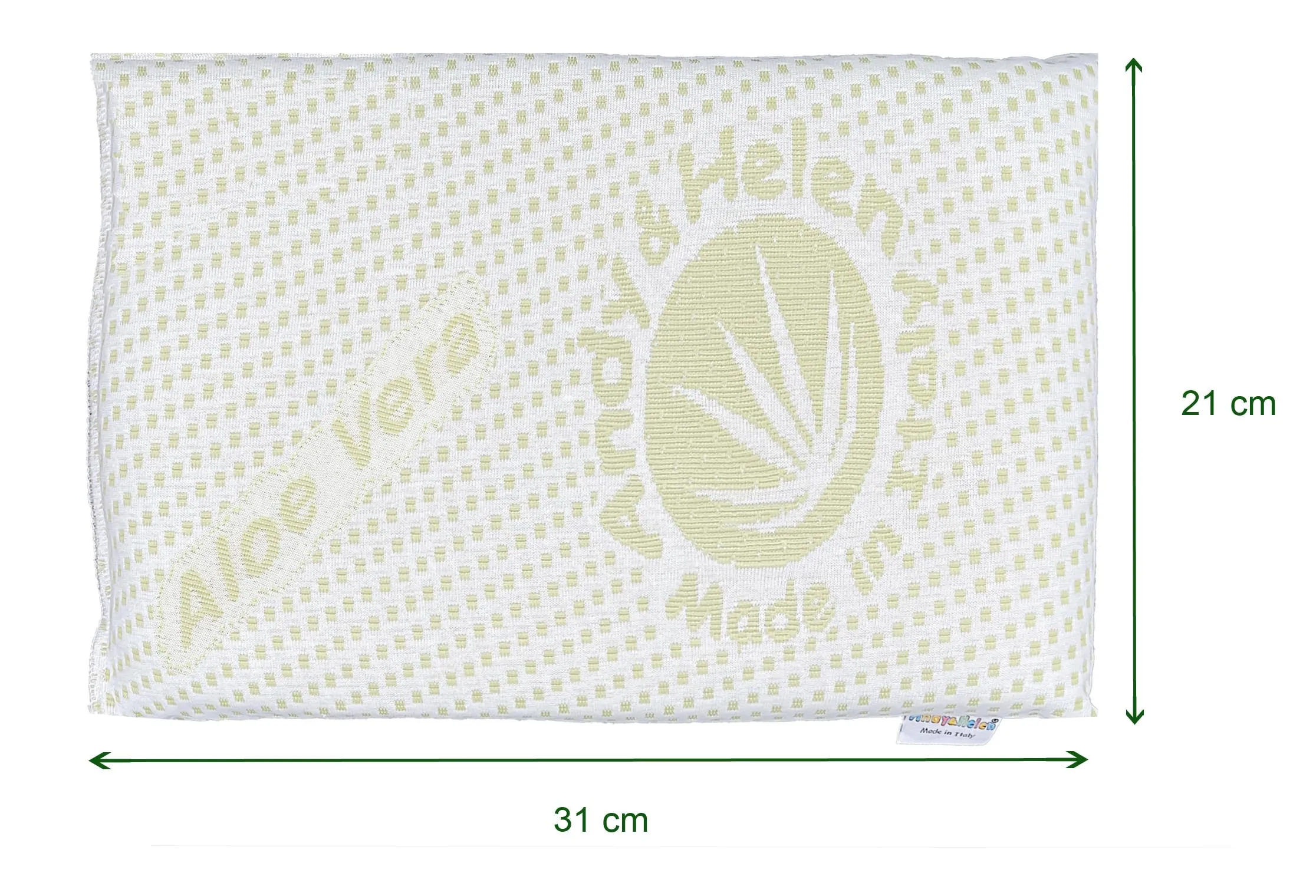 ANDY & HELEN Cuscino Culla/Carrozzina Antisoffoco con Aloe Vera, 31x21x3 cm - immagine 4