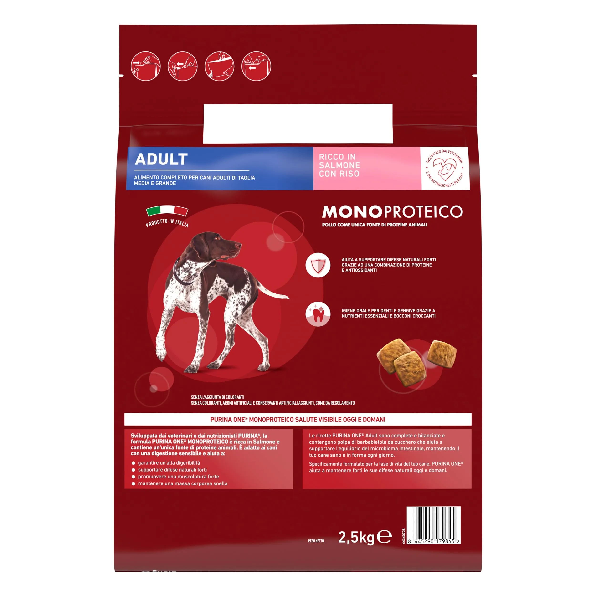 Purina One Monoproteico Crocchette per Cani Adulti Pollo e Riso 4 x 2.5kg - immagine 7