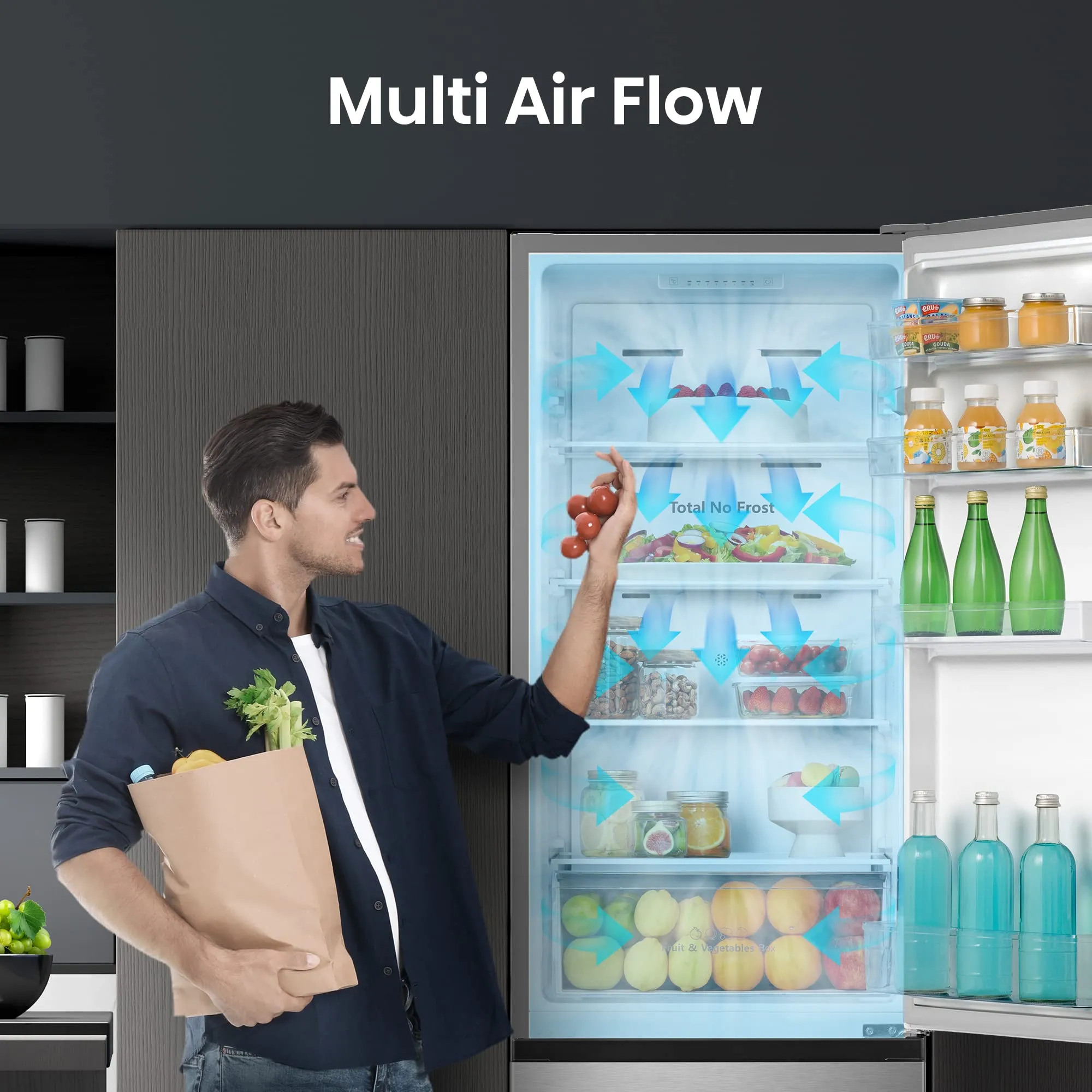 Hisense RB329N4ACE Frigorifero Combinato Total No Frost, Inox, 180 cm, 255 L - immagine 2