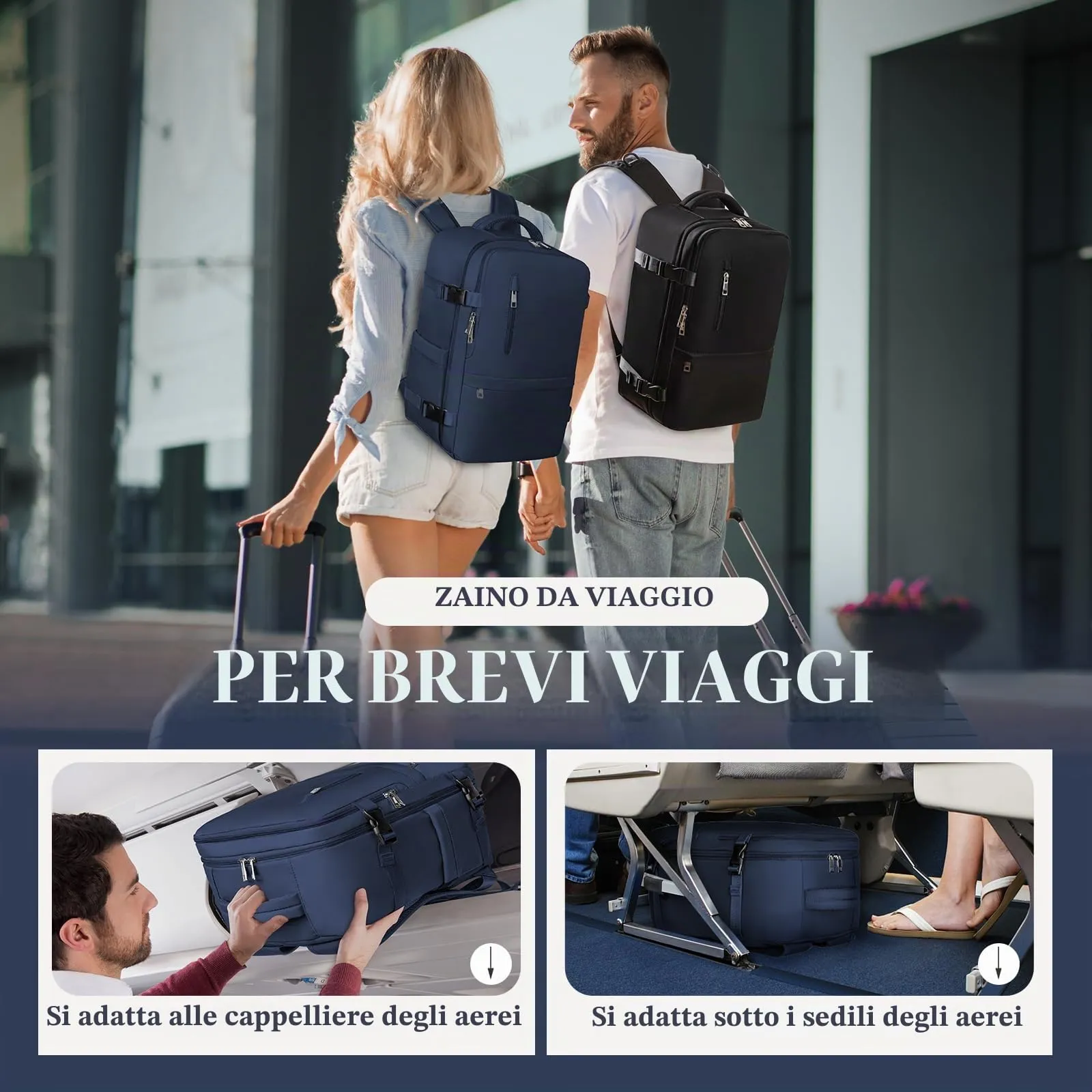 Hayayu Zaino Bagaglio a Mano per Ryanair 40x20x28 cm - immagine 4