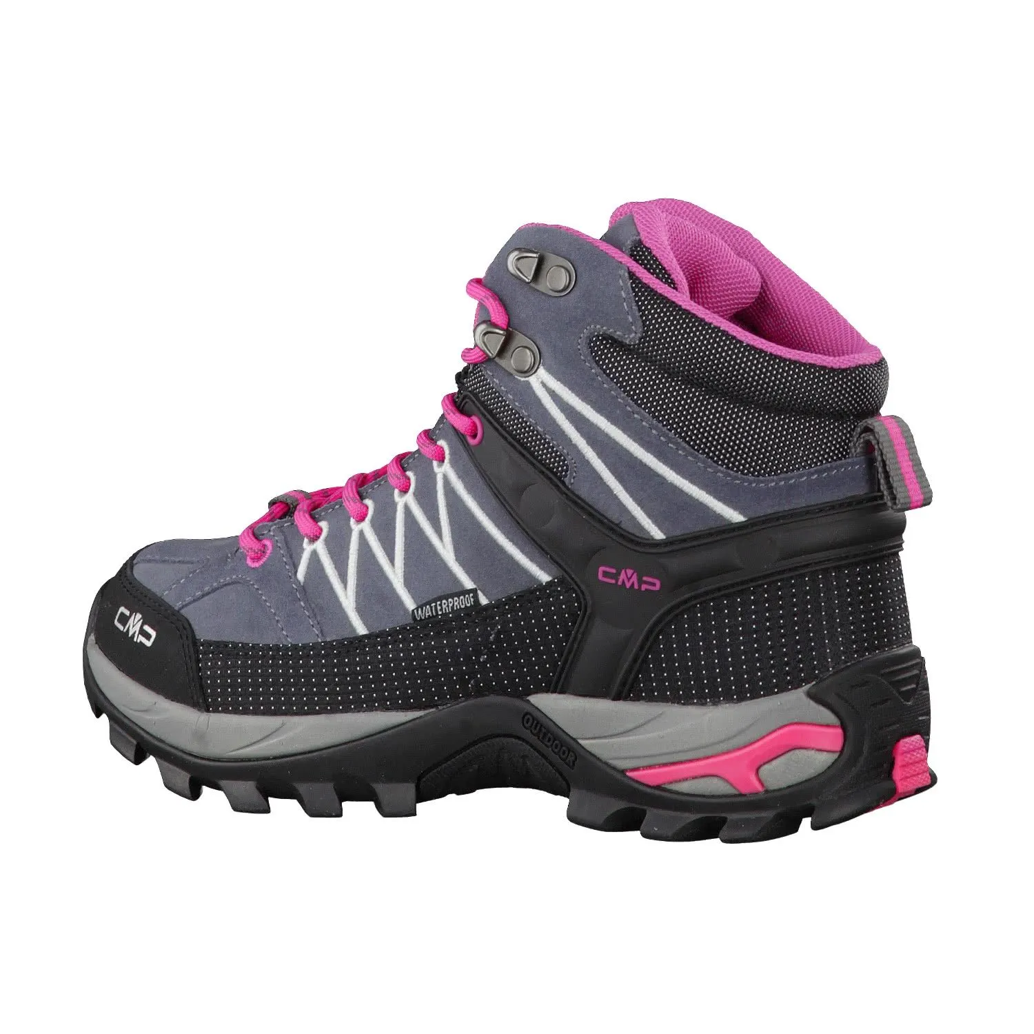 CMP Rigel Mid Women's Trekking Shoes WP, Grey Fuxia Ice, 36 EU - immagine 3