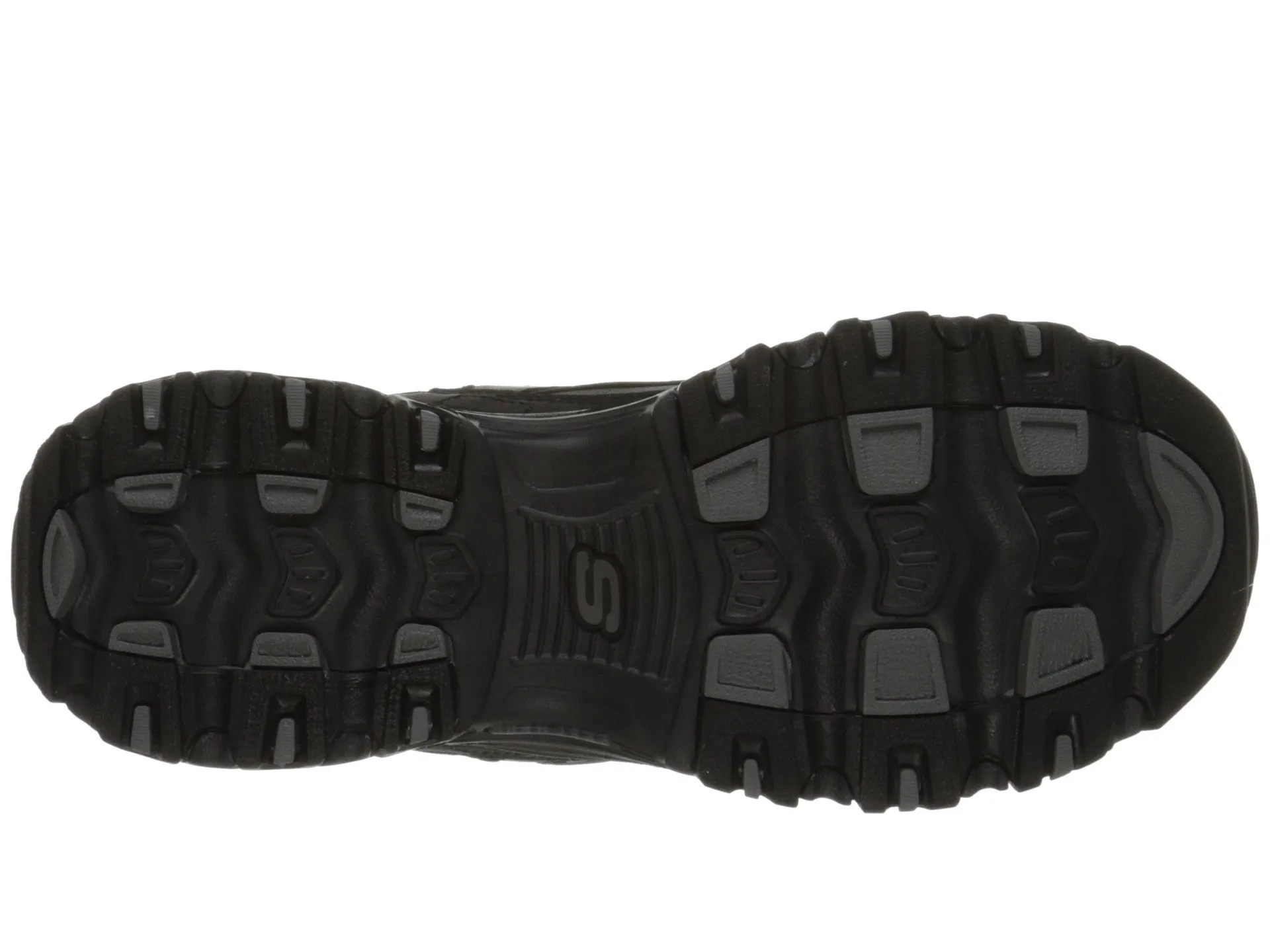 Skechers D'Lites Fresh Start Women's Shoes - Black Leather Mesh Charcoal Trim Yellow BBK, 41 EU - immagine 5