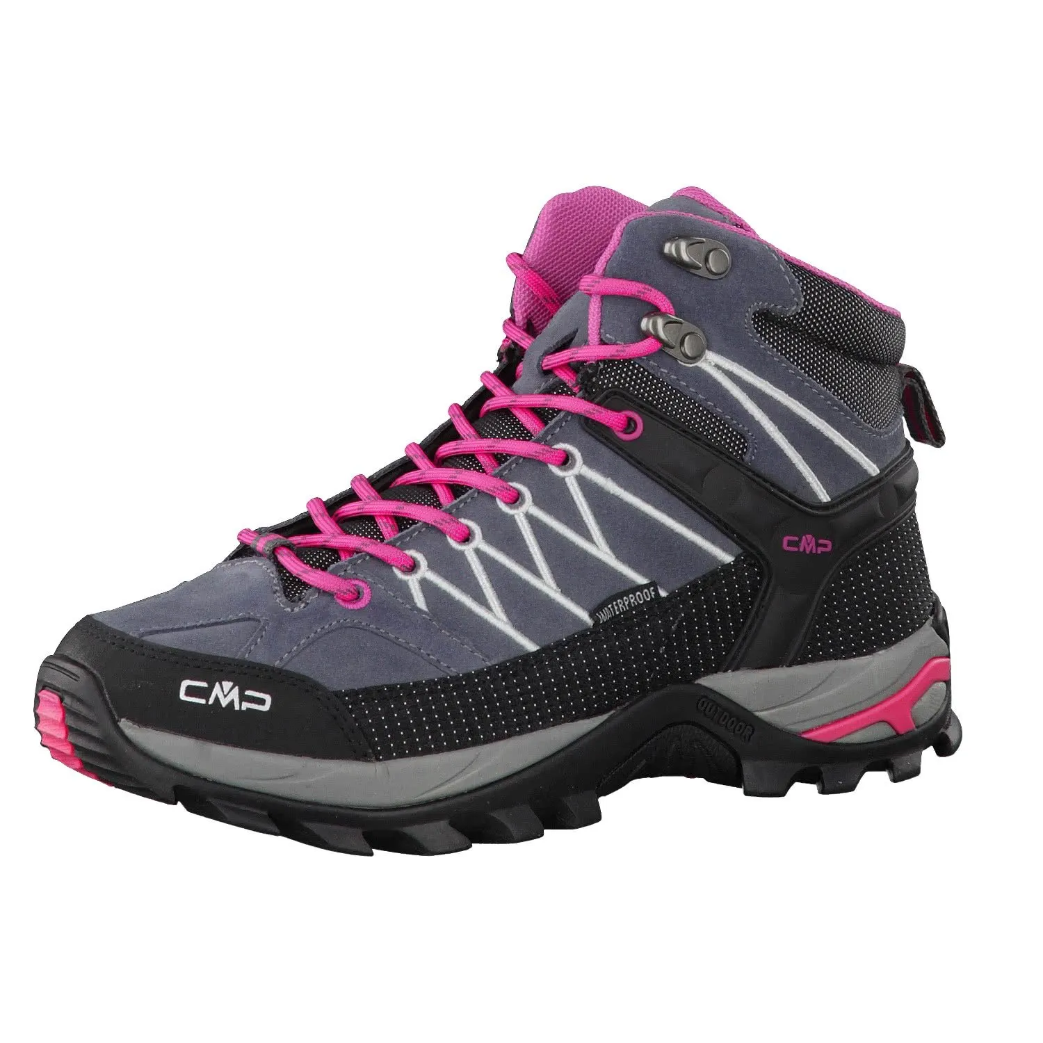 CMP Rigel Mid Wmn Trekking Shoes WP, Grey Fuxia Ice, 41 EU - immagine 1