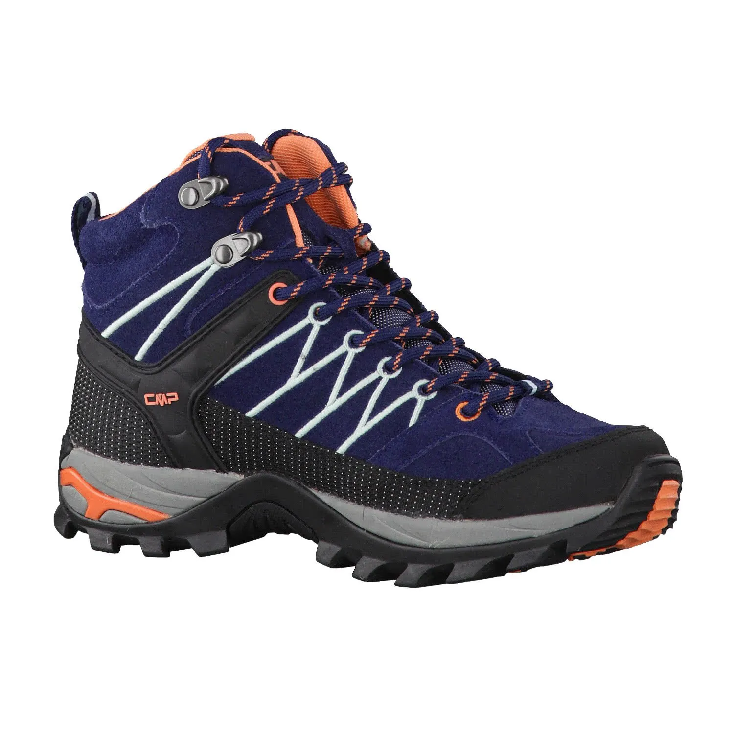 CMP Rigel Mid Women's Trekking Shoe WP, Blue Giada Peach, 41 EU - immagine 10