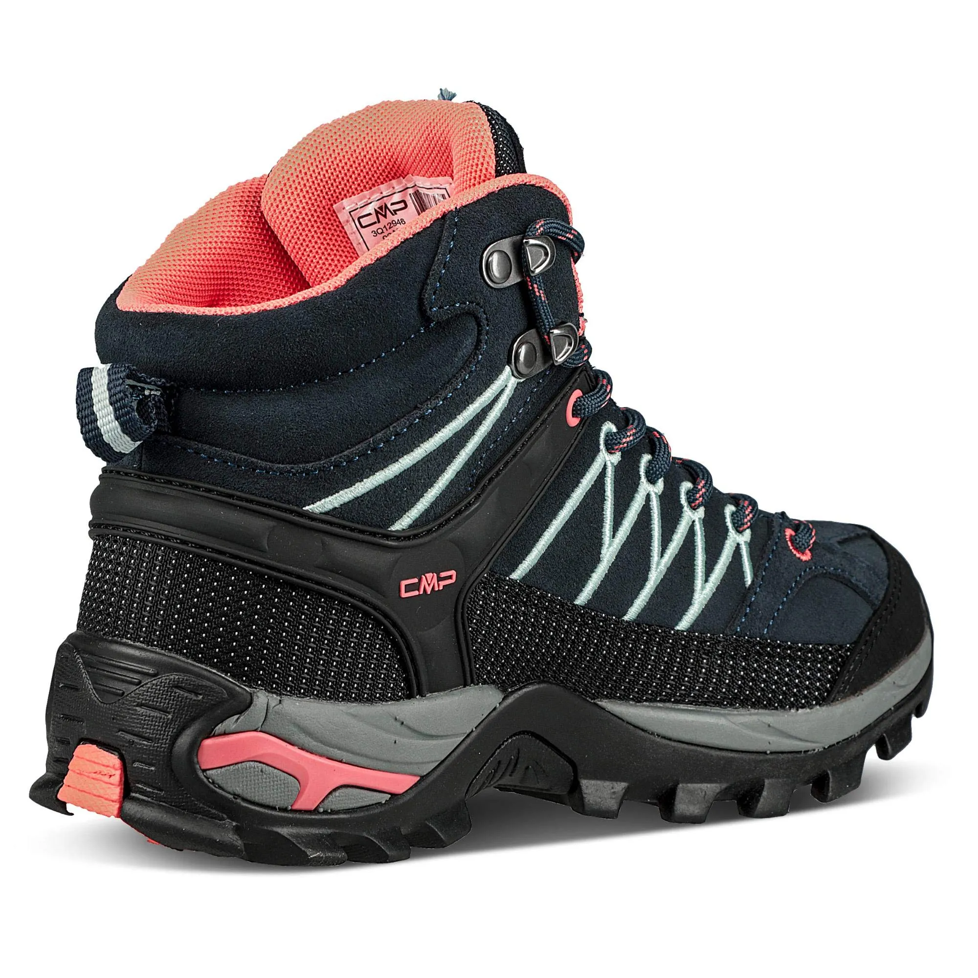 CMP Rigel Mid Women's Trekking Shoes WP, B Blue Giada Peach, 38 EU - immagine 2