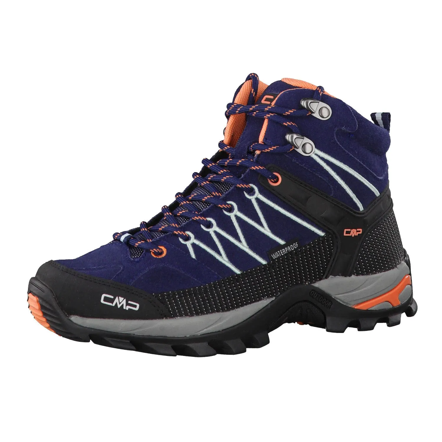 CMP Rigel Mid Women's Trekking Shoes WP - B Blue Giada Peach, 36 EU - immagine 1
