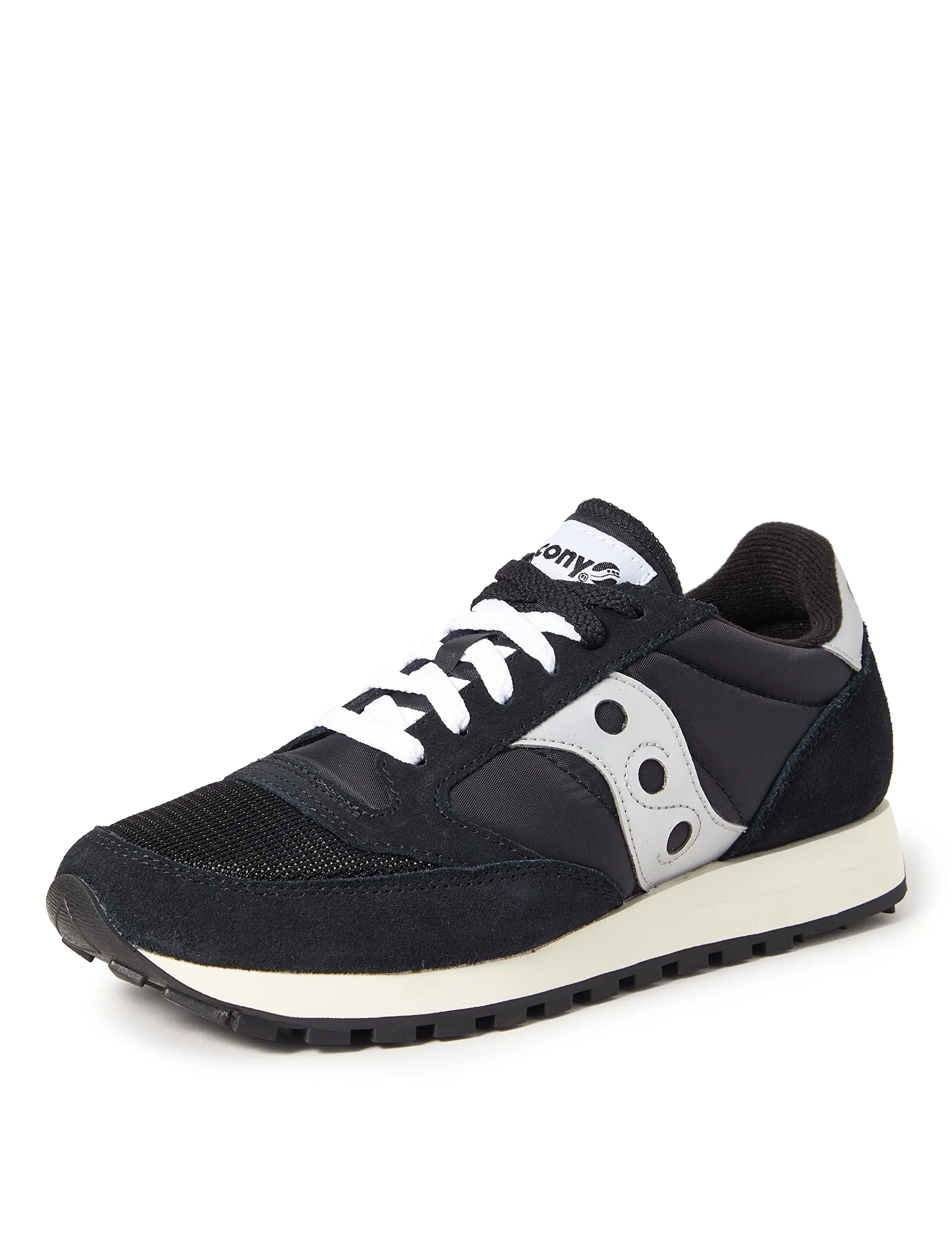 Saucony Jazz Original Vintage Sneaker Uomo, Black Silver White, 38.5 EU - immagine 1