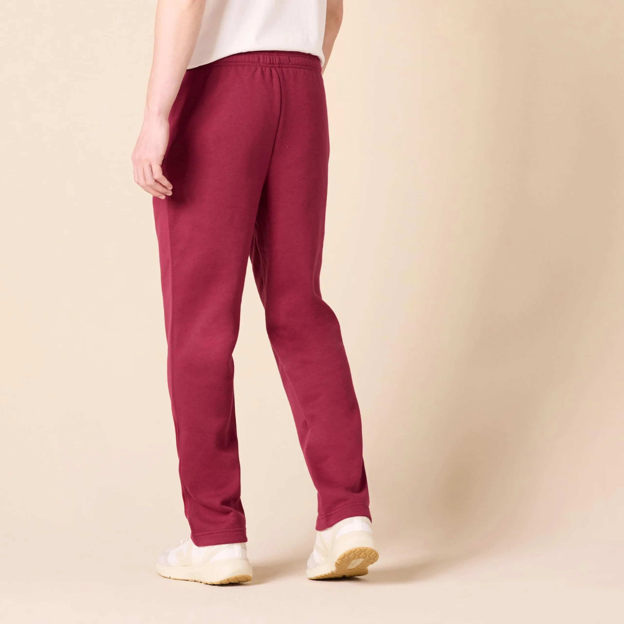 Amazon Essentials Pantaloni Sportivi in Pile con Fondo Aperto Uomo, Rosso Scuro, L - immagine 2