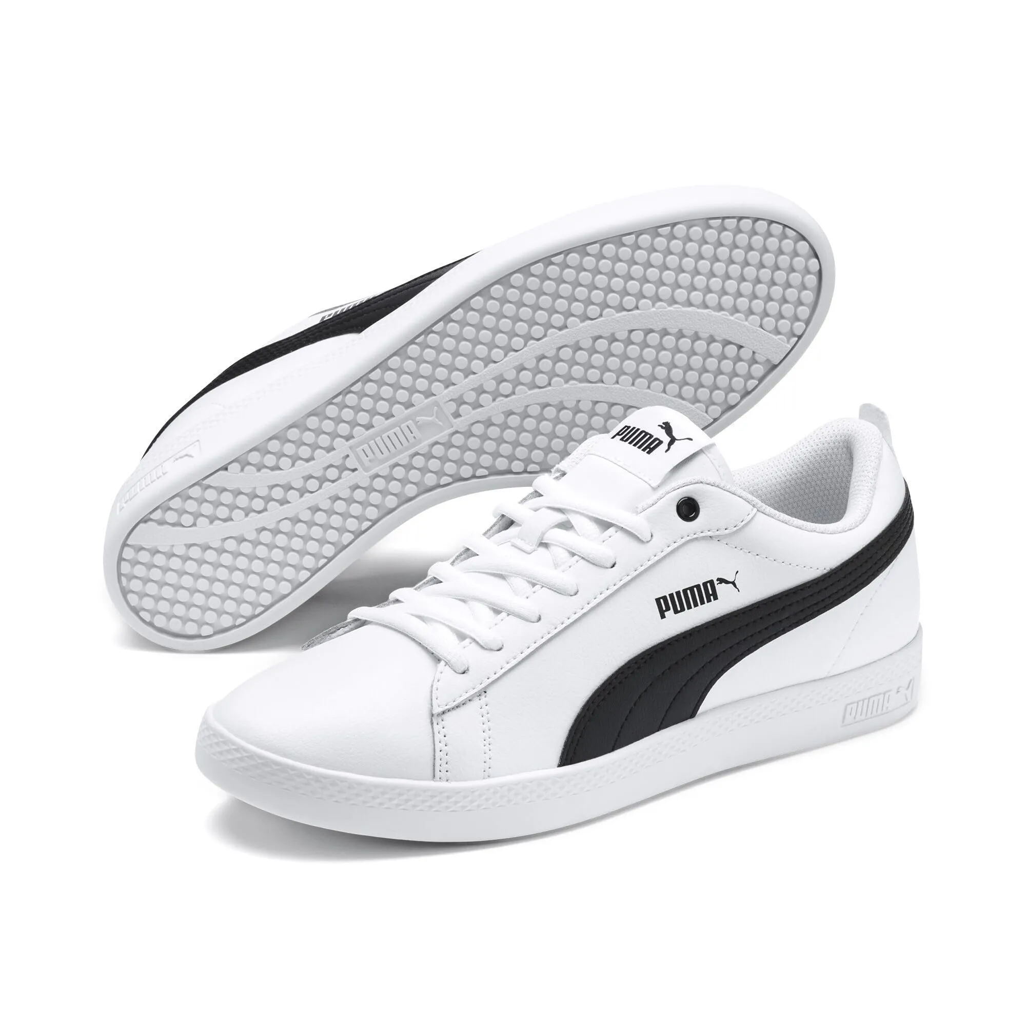 PUMA Smash Wns V2 L Sneaker Donna, Bianco (White Black), 38.5 EU - immagine 2