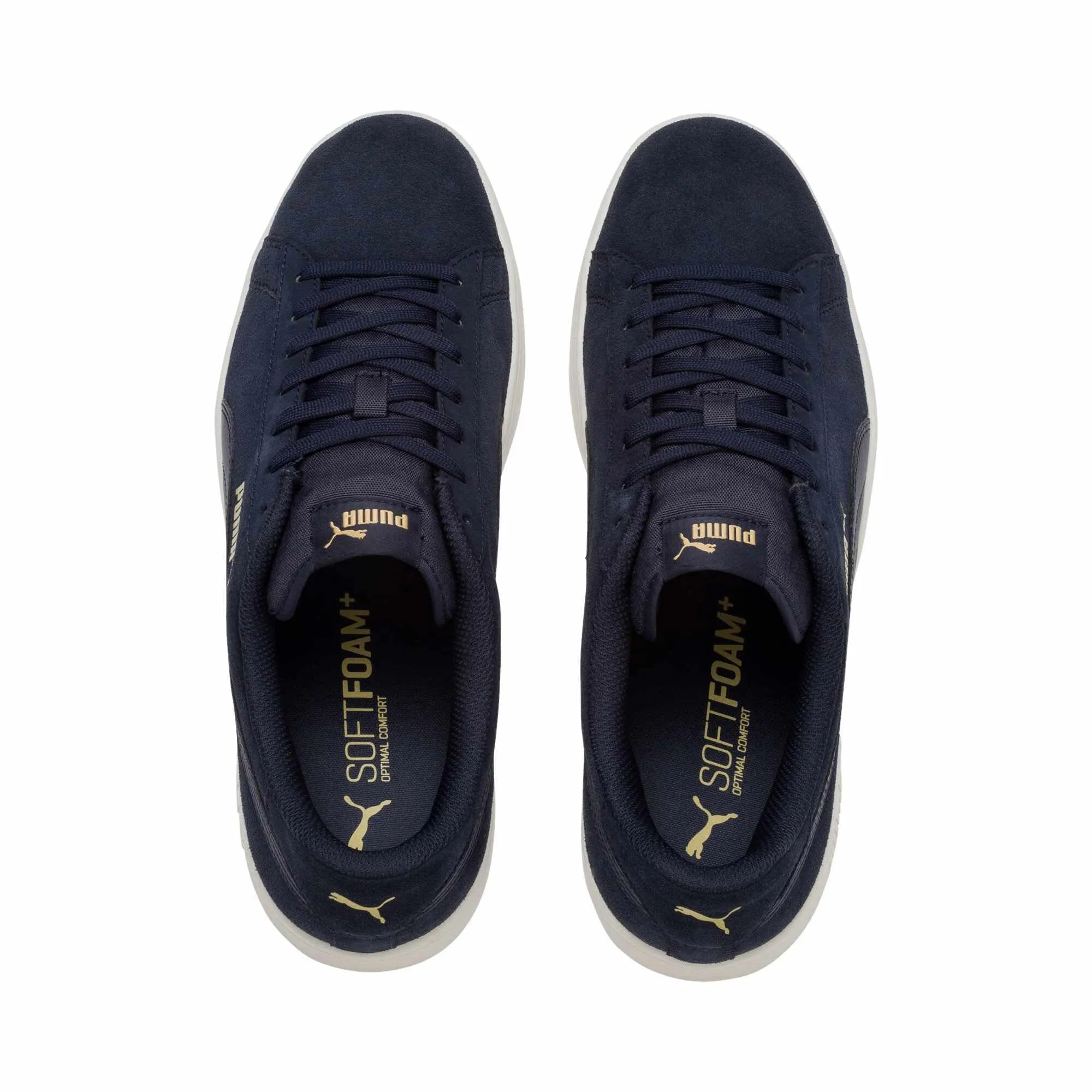 Puma Smash V2 Scarpe Unisex Blu Peacoat Puma Team Gold Whisper White 40.5 EU - immagine 5
