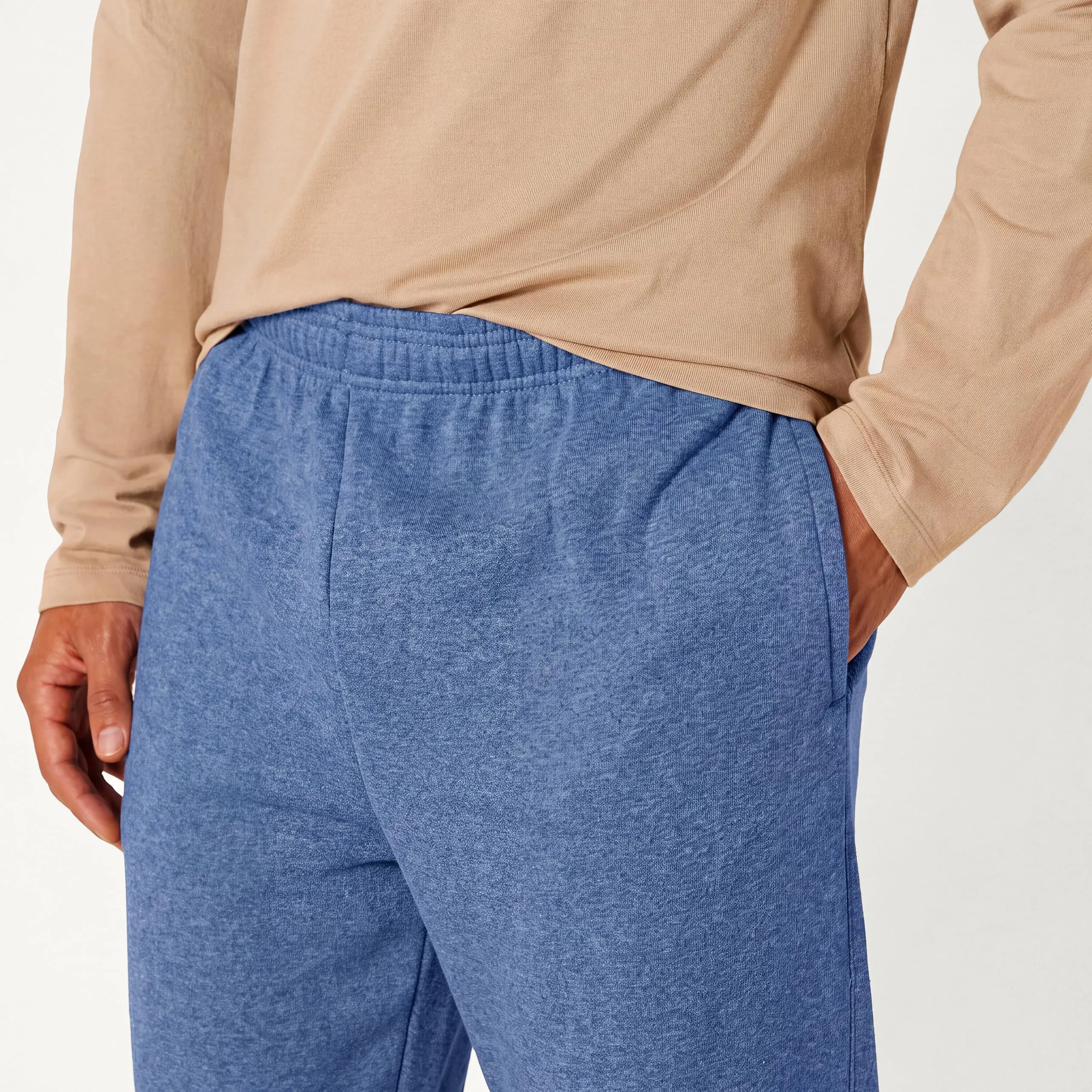 Amazon Essentials Pantaloni Sportivi in Pile con Fondo Aperto Uomo, Blu Puntinato, L - immagine 5