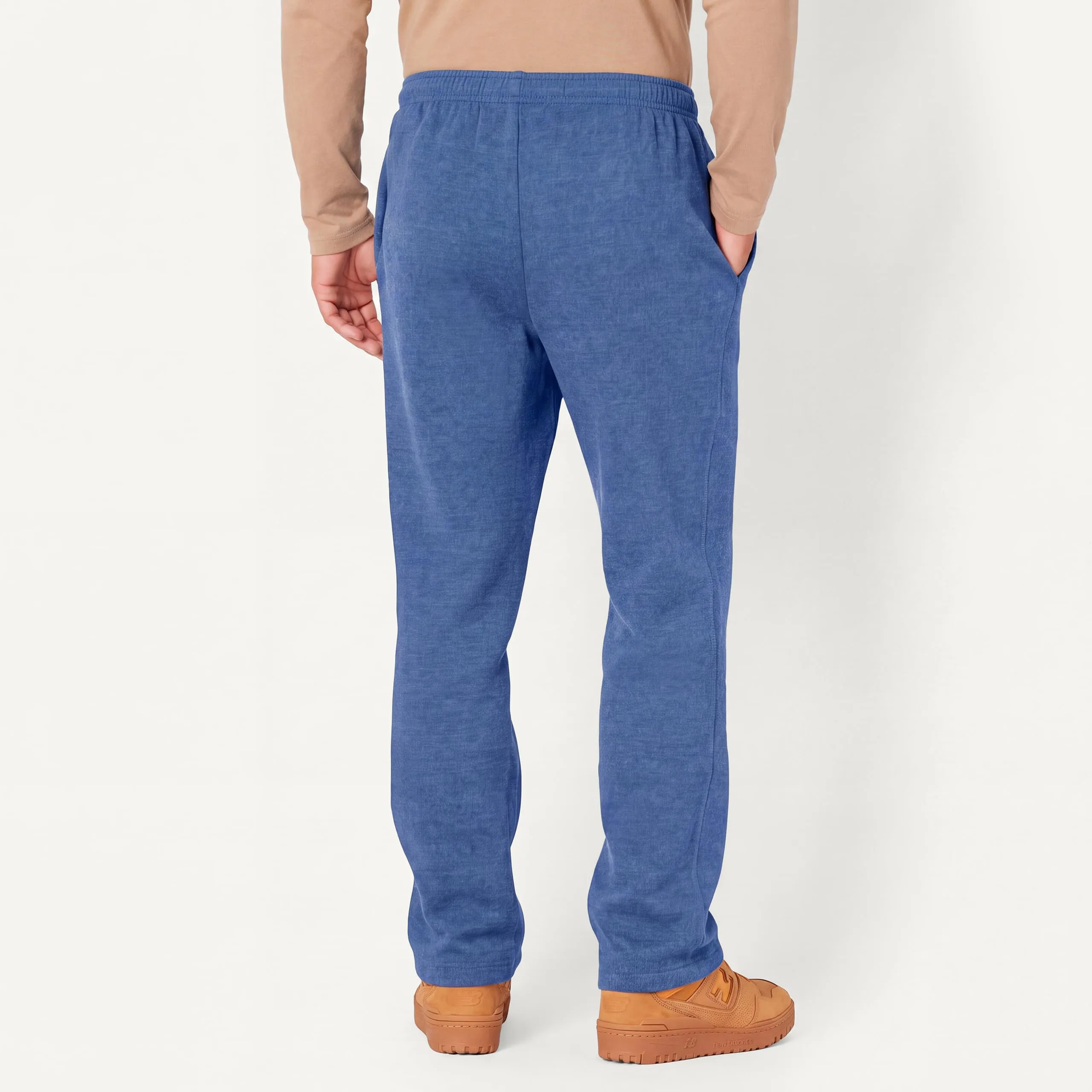 Amazon Essentials Pantaloni Sportivi in Pile con Fondo Aperto Uomo, Blu Puntinato, XXL - immagine 4