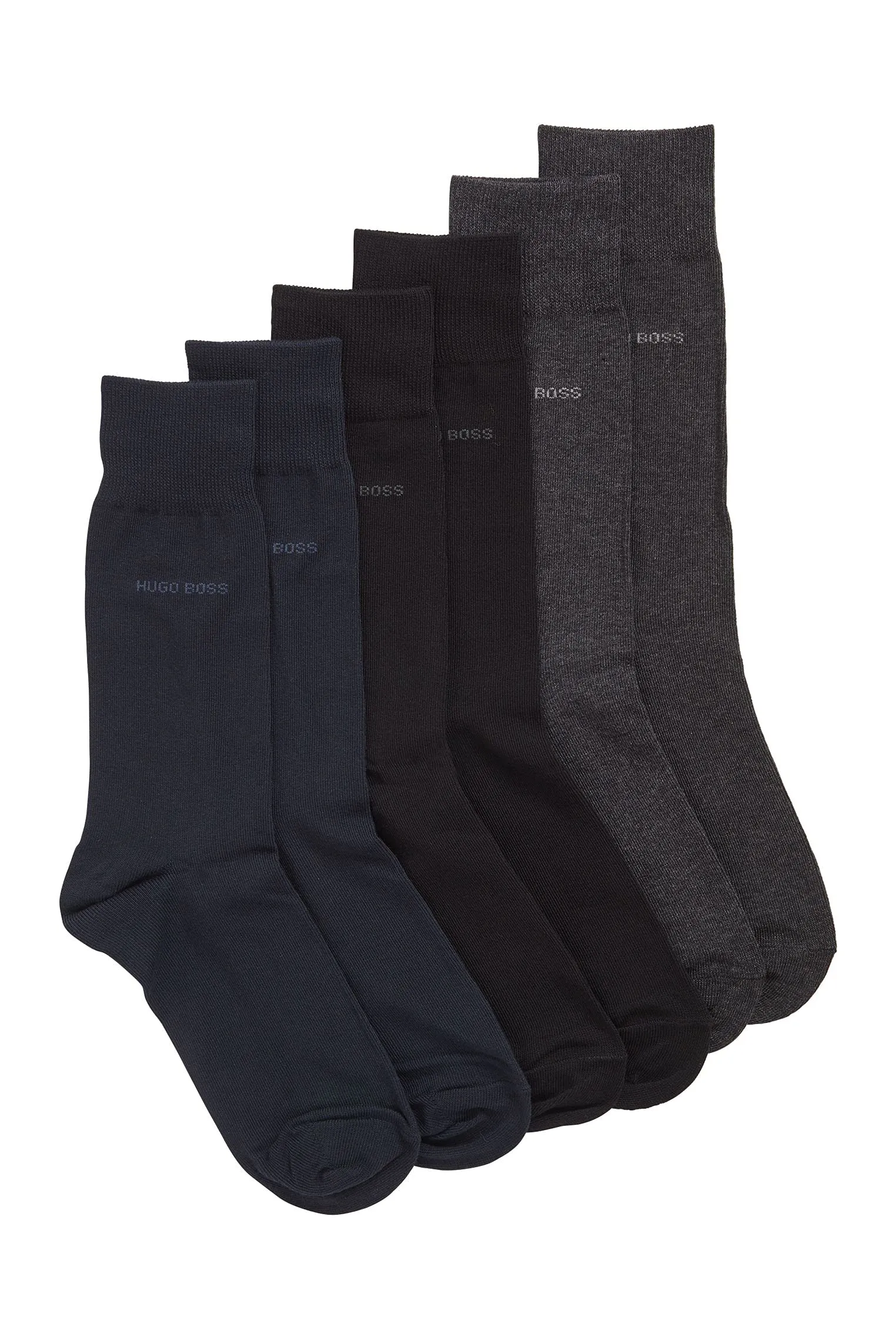 BOSS Calze Uomo, Multicolore, 39-42 (Pacco da 3) - immagine 1
