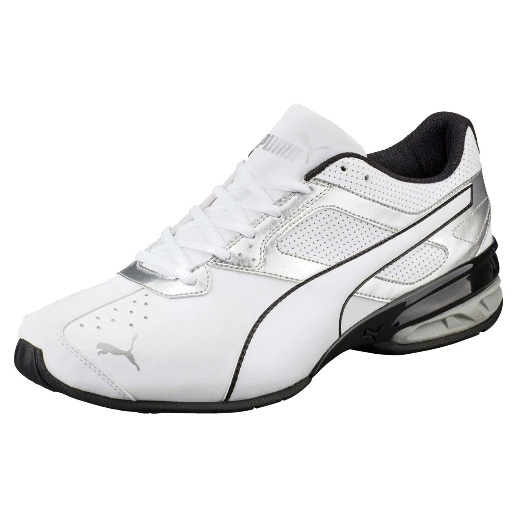 Puma Tazon 6 Cross Trainer Sneaker, Puma Bianco-Argento-Nero, 42 EU - immagine 1