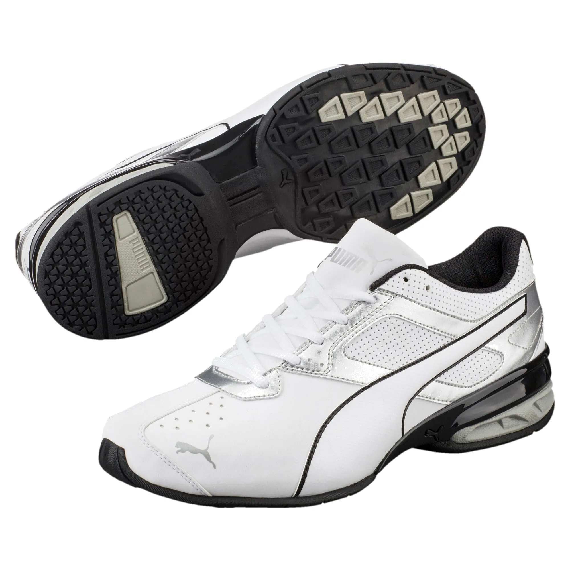 Puma Tazon 6 Cross Trainer Sneaker, Puma Bianco-Argento-Nero, 42 EU - immagine 2