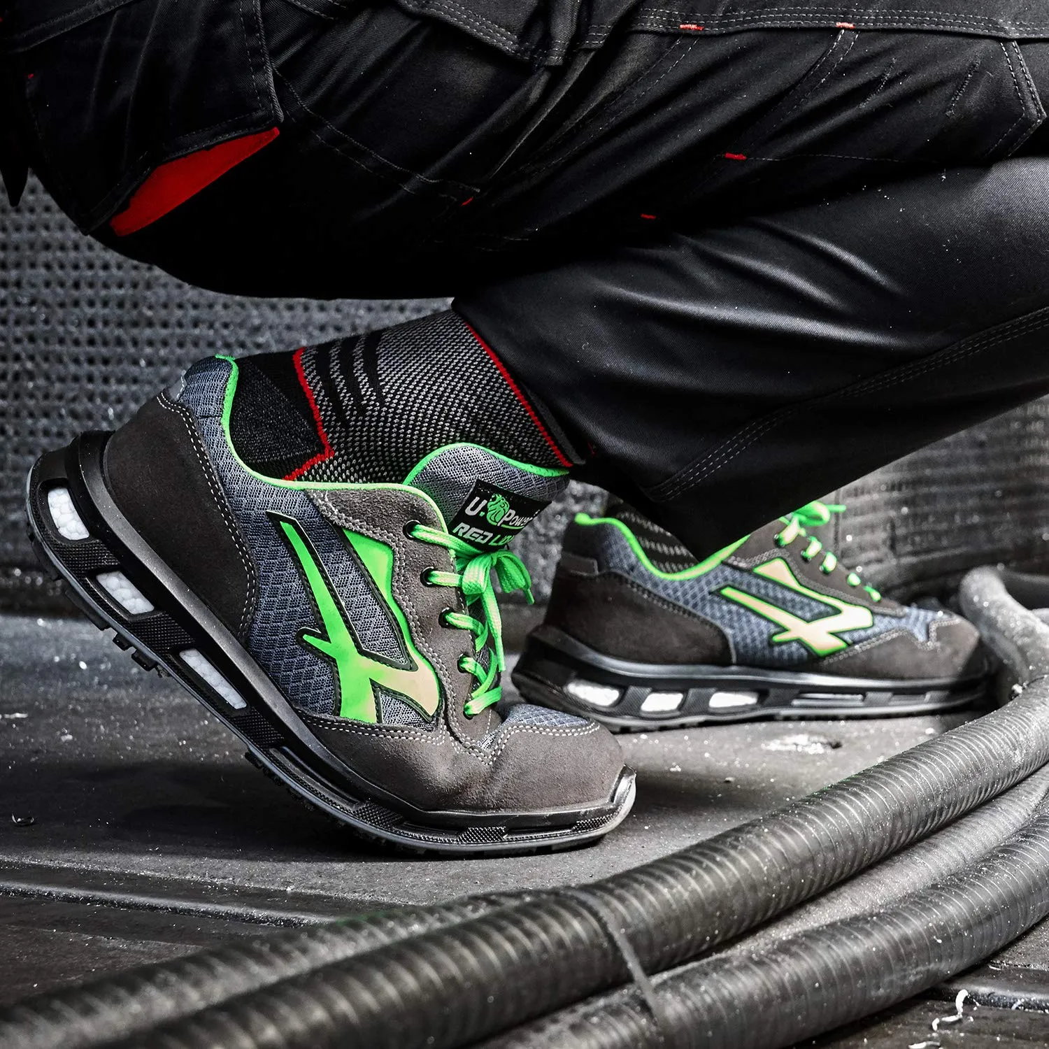 U-POWER Scarpe Antinfortunistiche Basse Point S ESD S1PS FO SR, Puntale Alluminio, Antiperforazione Tessile No Metal - immagine 2