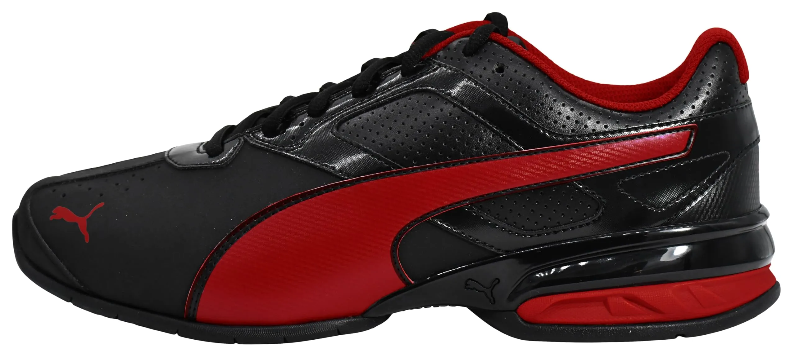 Puma Tazon 6 FM Men's Running Shoes, Puma Nero Rosso Dalia, 43 EU - immagine 7