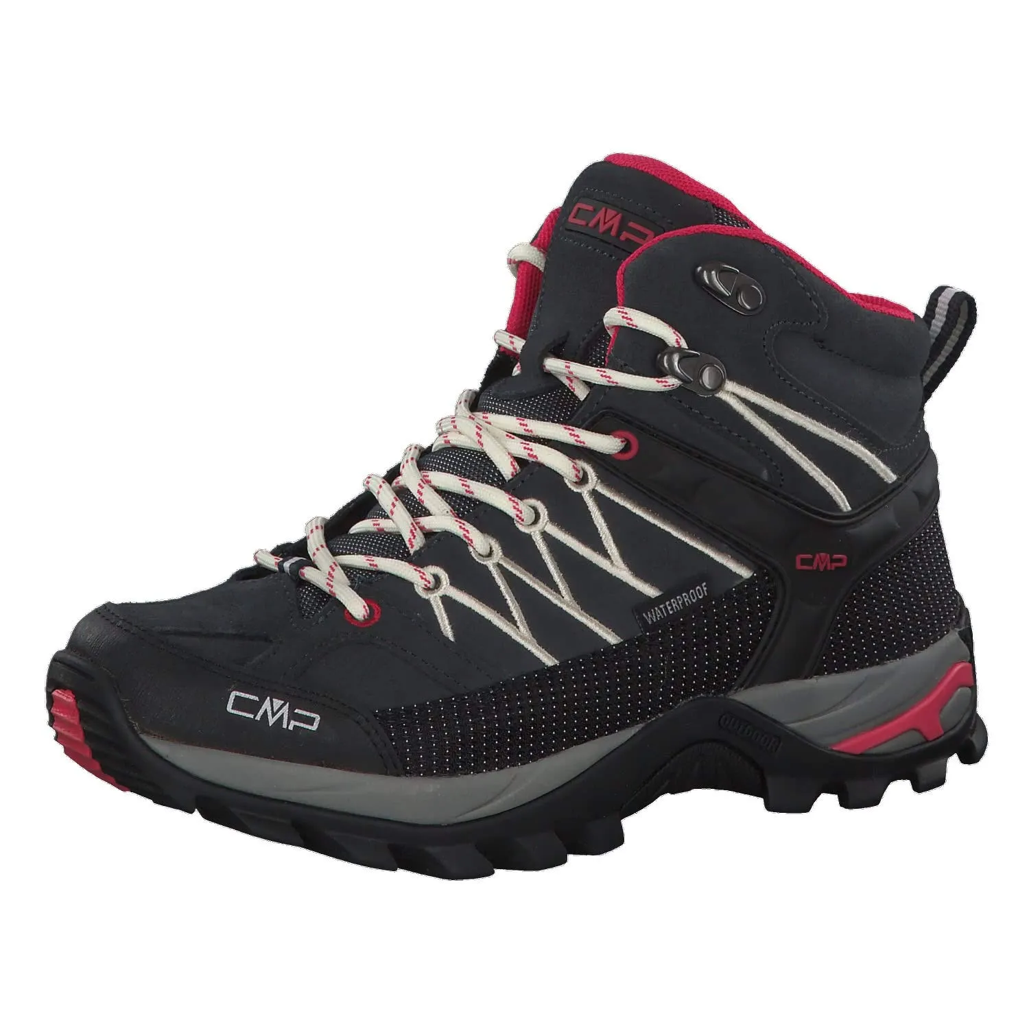 CMP Rigel Mid Wmn Trekking Shoes WP, Antracite Off White, 42 EU - immagine 1
