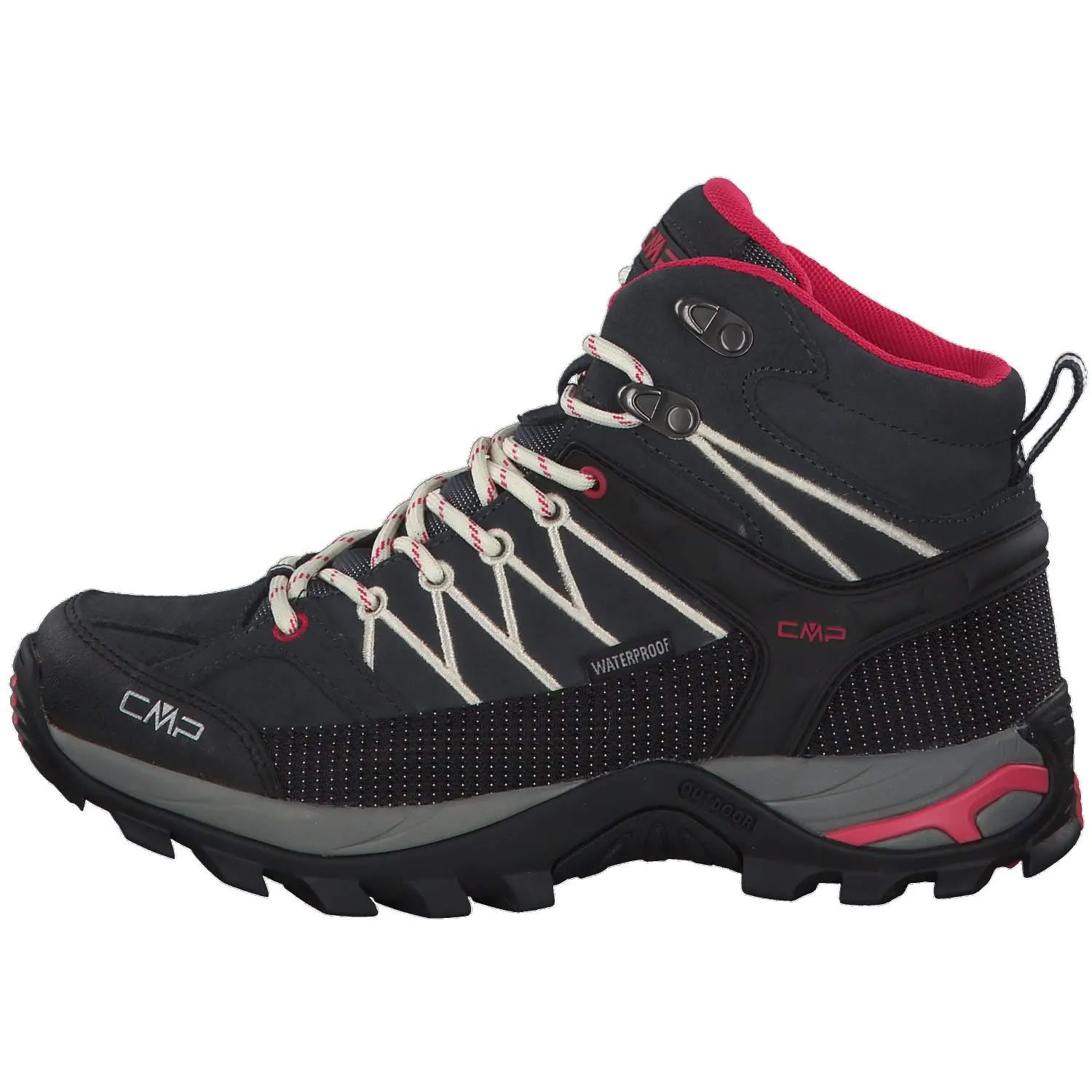 CMP Rigel Mid Women's Trekking Shoes WP, Antracite Off White, 37 EU - immagine 2