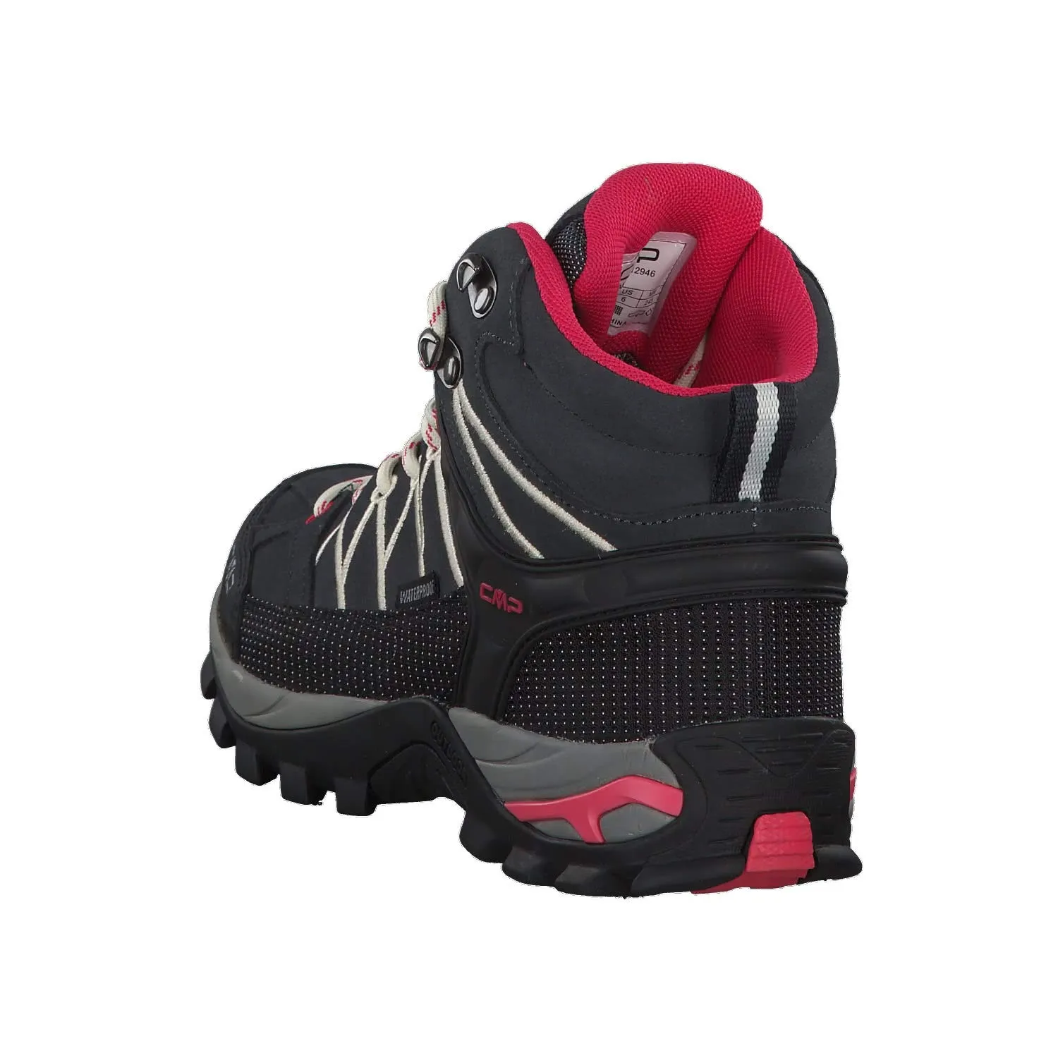 CMP Rigel Mid Women's Trekking Shoes WP, Antracite Off White, 37 EU - immagine 4