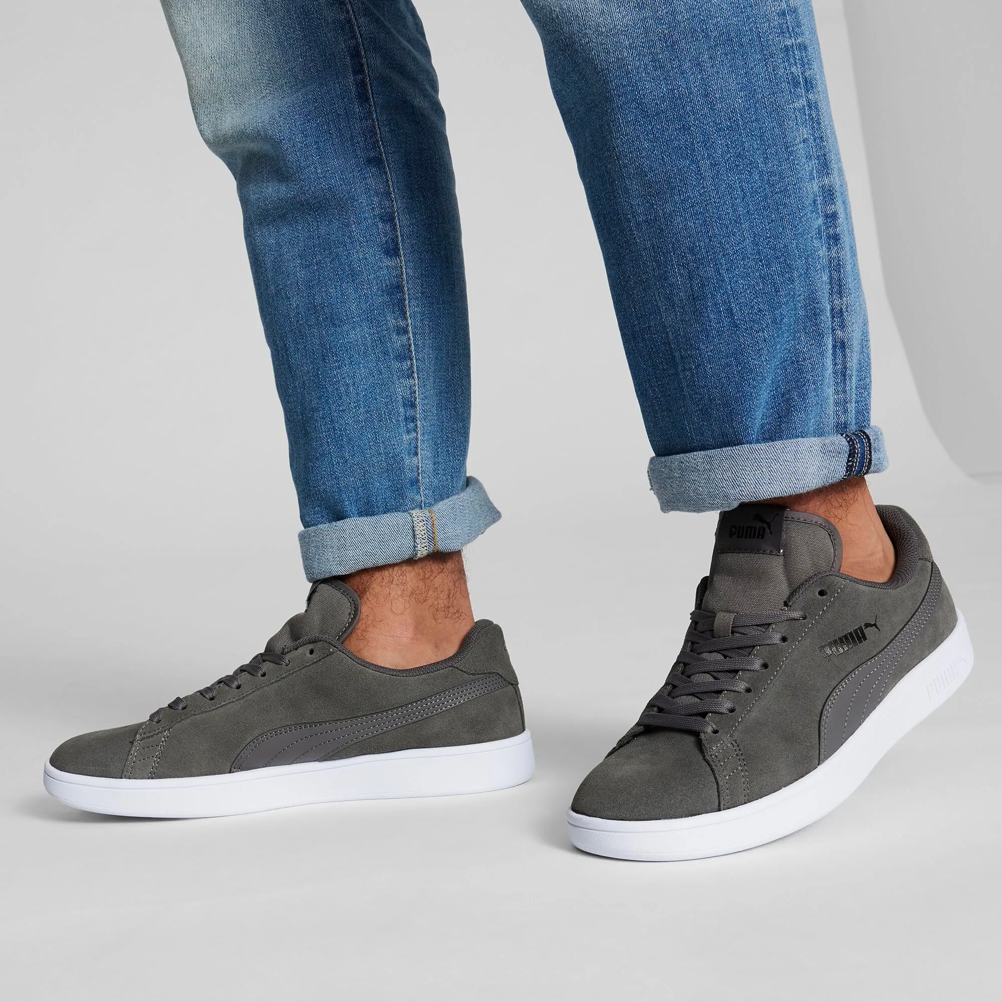 PUMA Smash V2 Unisex Adult Sneakers - Grigio Castlerock Puma Black Puma White, 46 EU - immagine 8