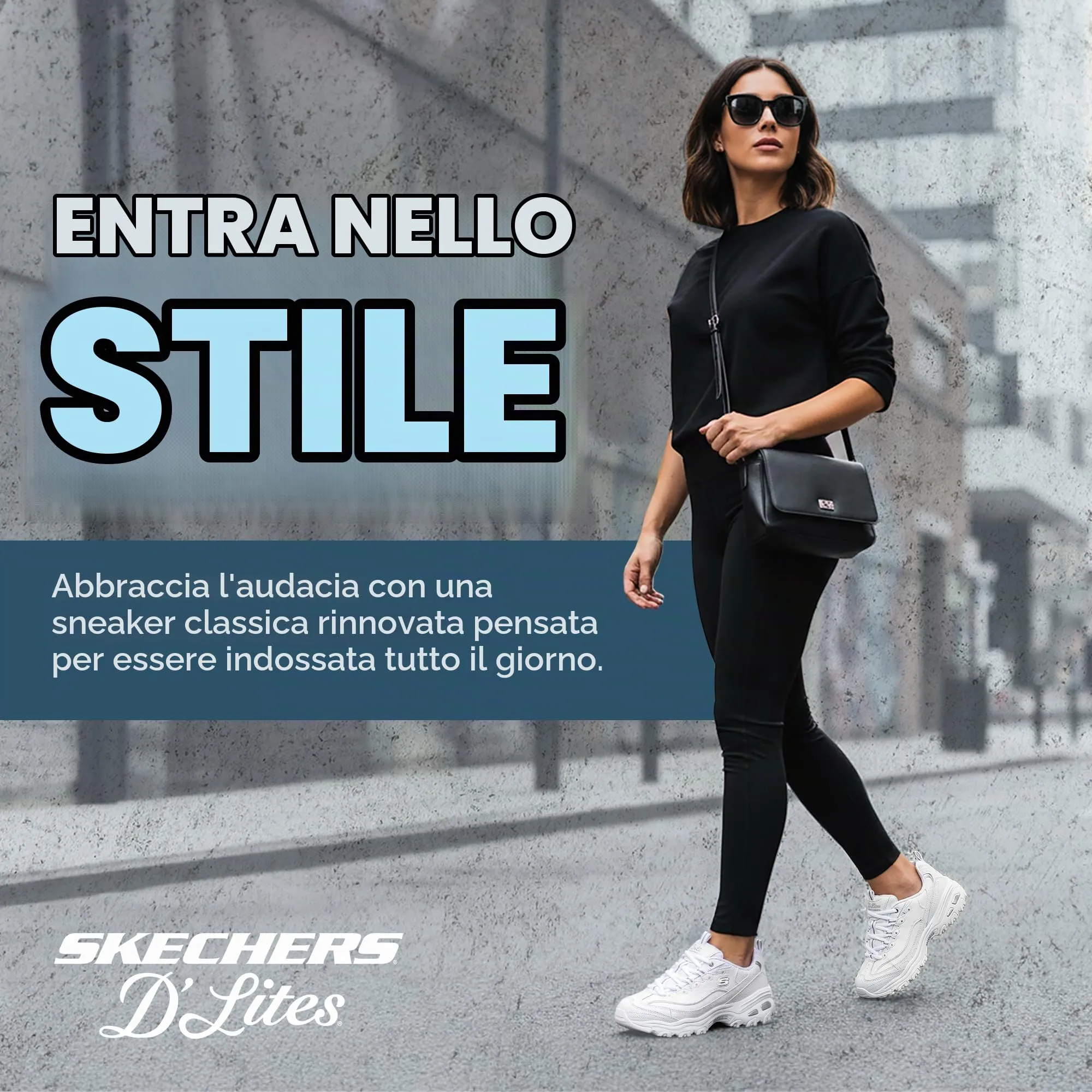 Skechers D'Lites Fresh Start Sneakers Donna Bianco/Argento 12W - immagine 3