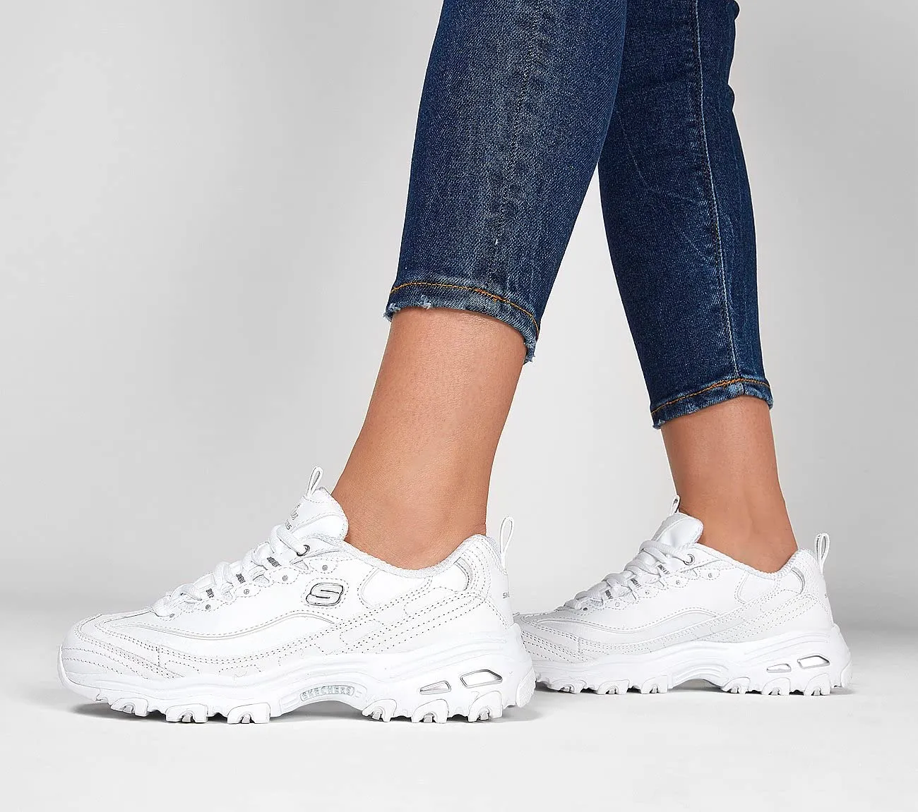 Skechers D'Lites Fresh Start Women's Shoes - White Rose Gold, 38 EU - immagine 3