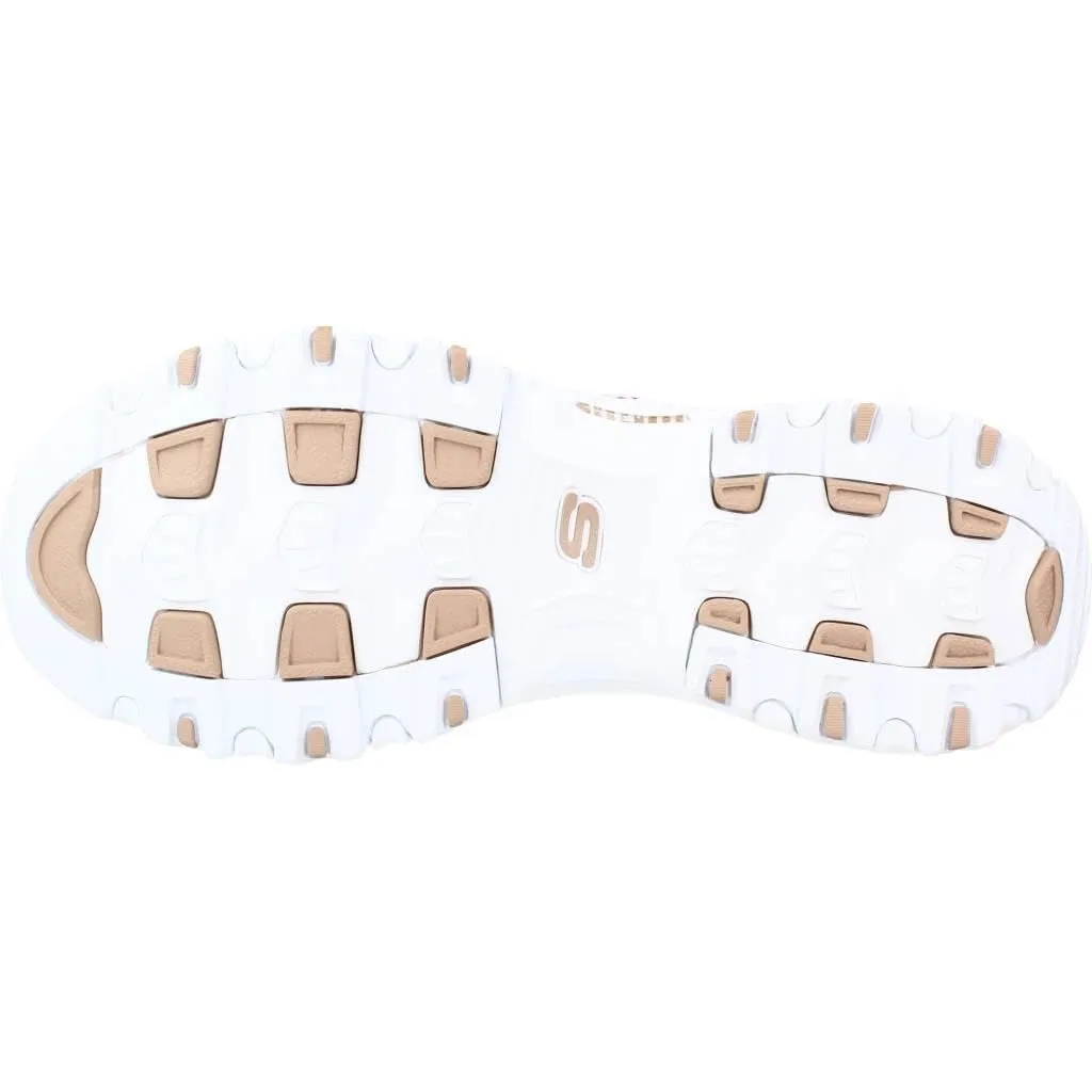 Skechers D'Lites Fresh Start Women's Shoes - White Rose Gold, 40 EU - immagine 9