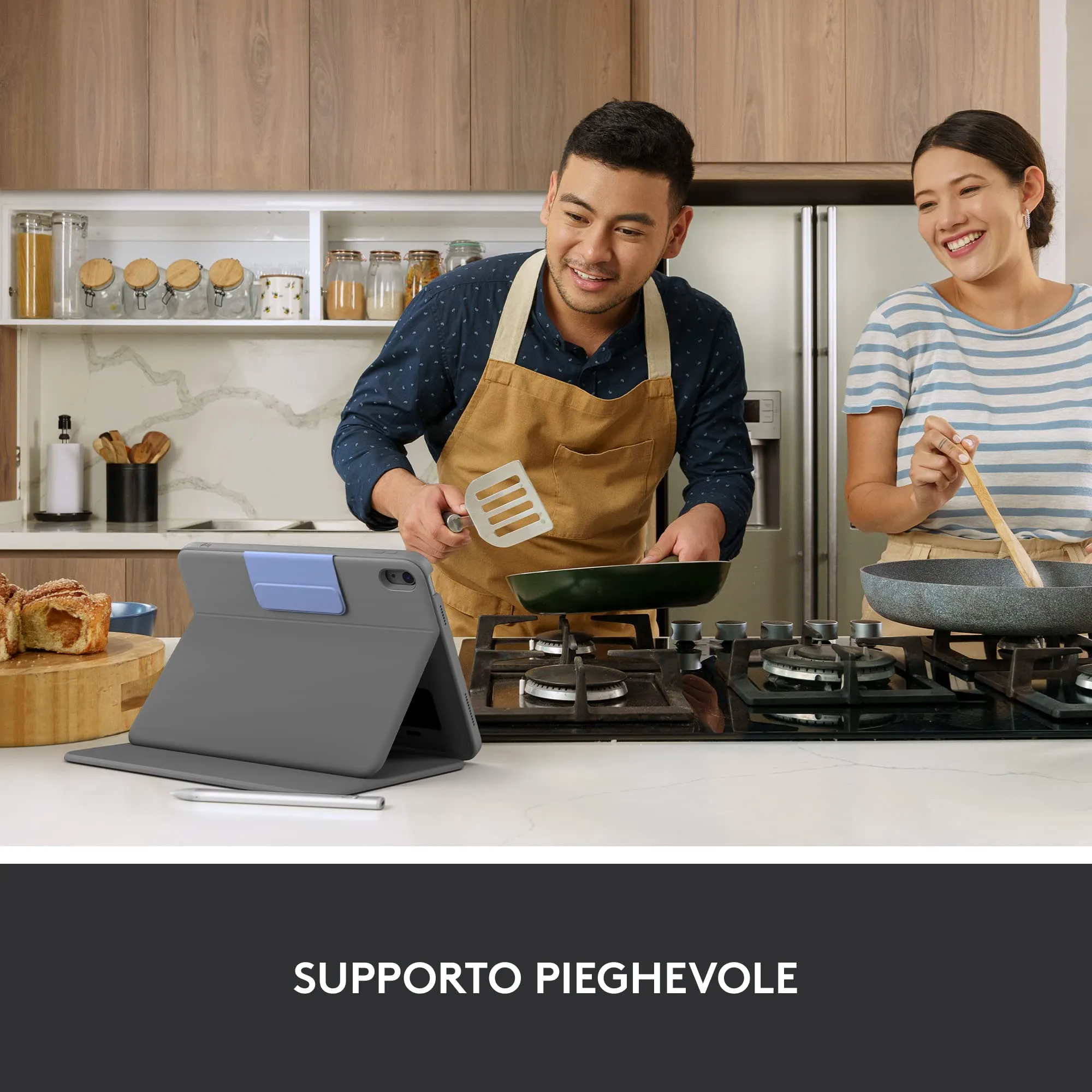 Logitech Rugged Folio Custodia con Tastiera per iPad - ITA QWERTY - immagine 7