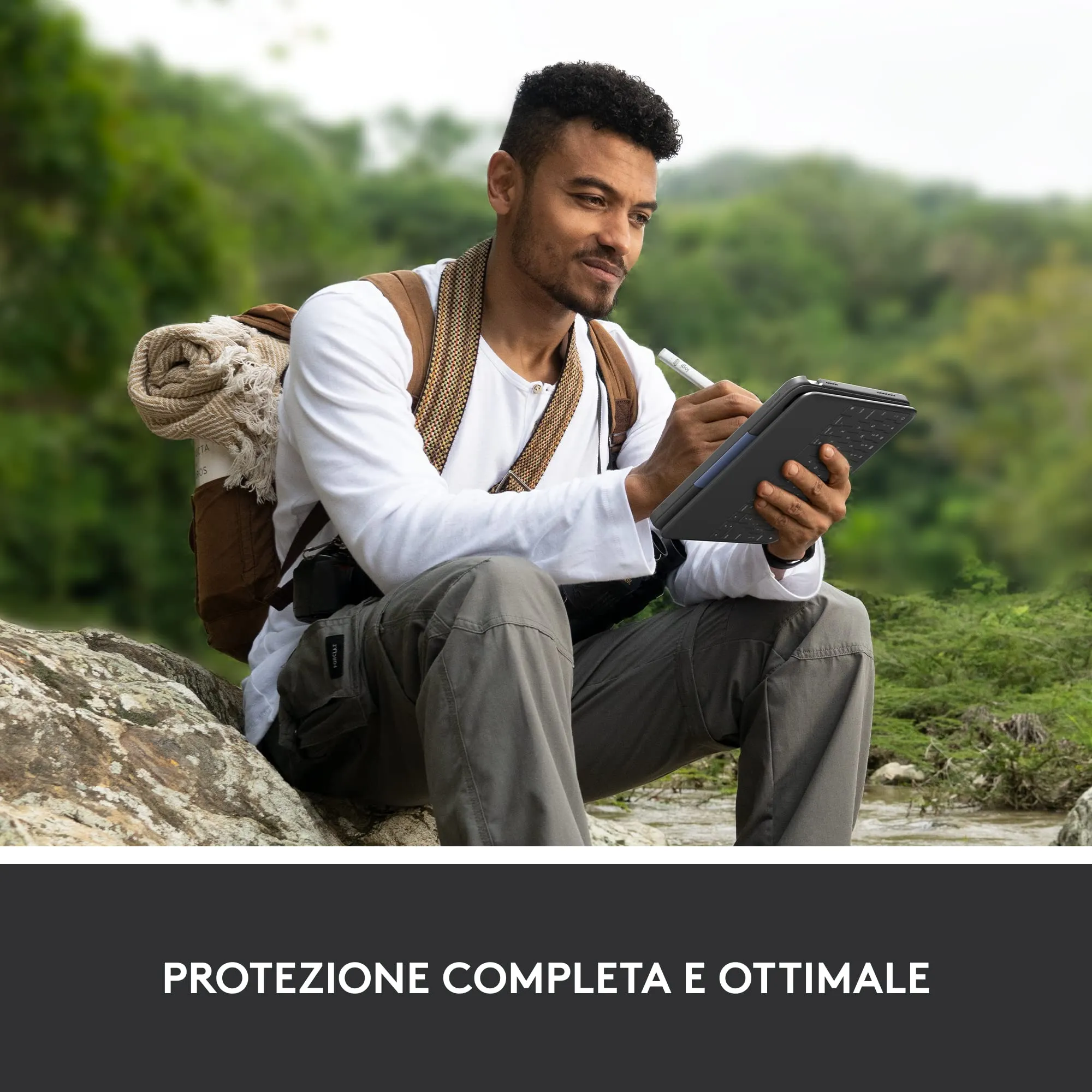 Logitech Rugged Folio Custodia con Tastiera per iPad - ITA QWERTY - immagine 8