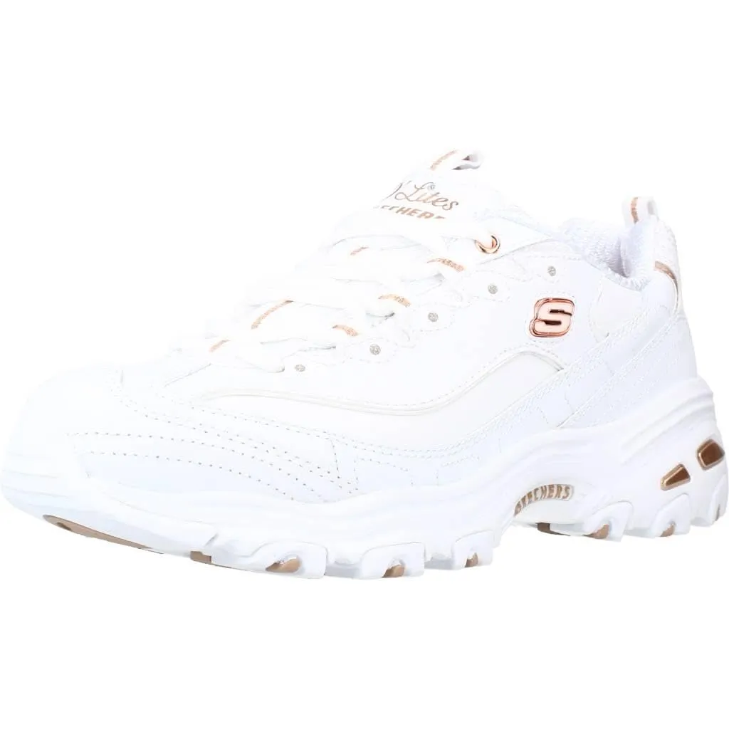 Skechers D'Lites Fresh Start Women's Shoes - White Rose Gold, 39 EU - immagine 1