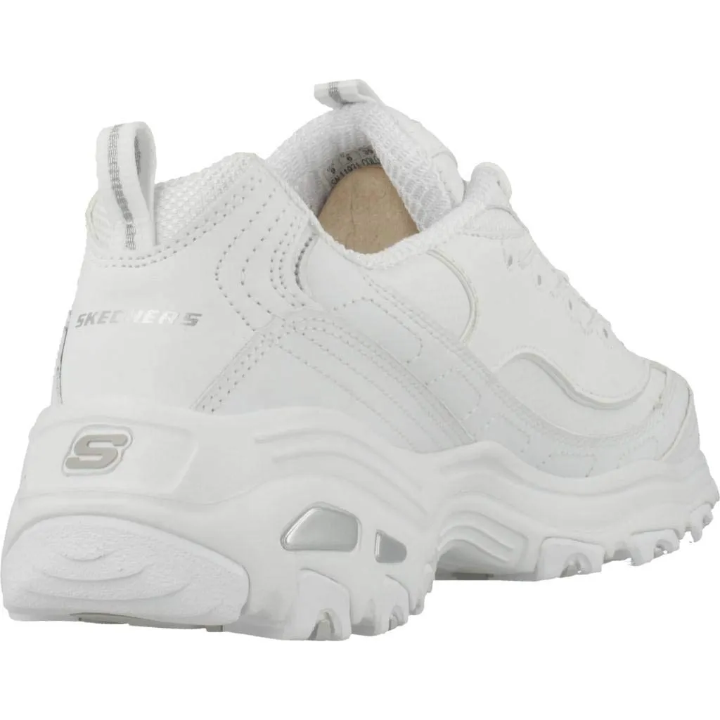 Skechers Sneakers Donna Bianco Argento 35.5 EU - immagine 6