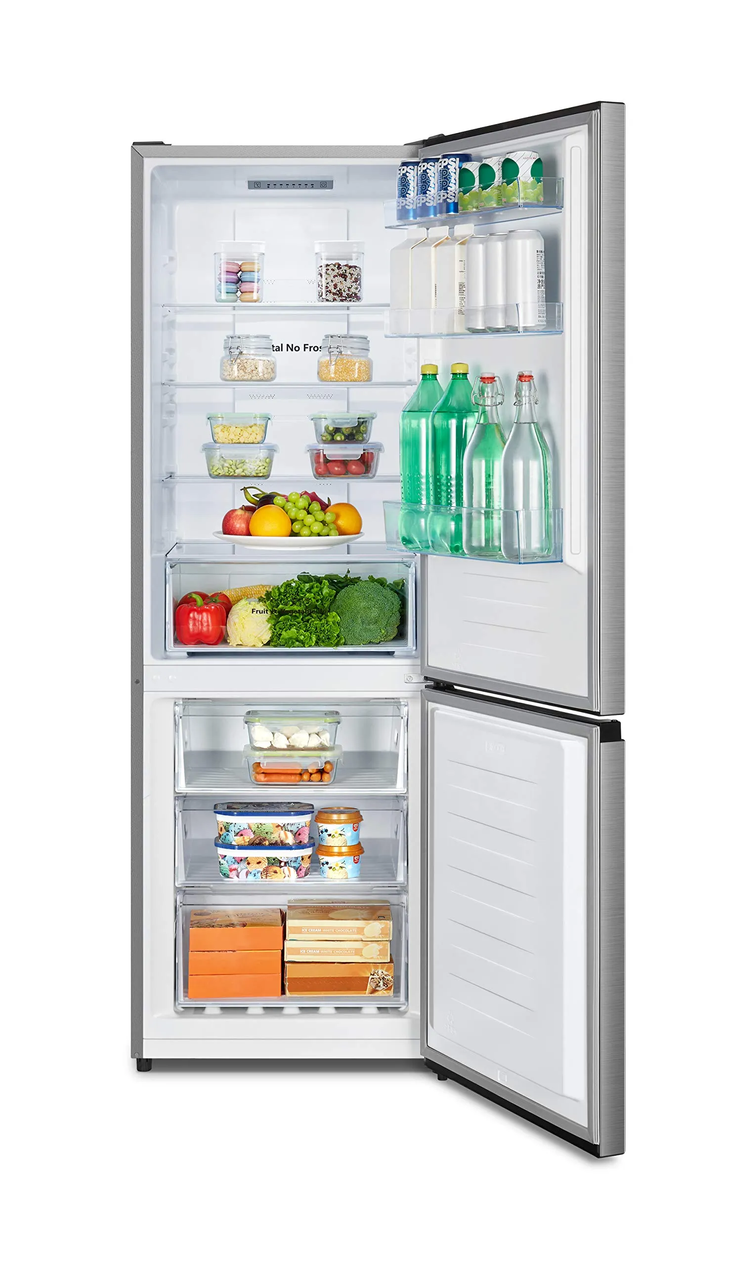 Hisense RB372N4AC2 Frigorifero Combinato Total No Frost, Inox Look, 179 cm, 287 L - immagine 5