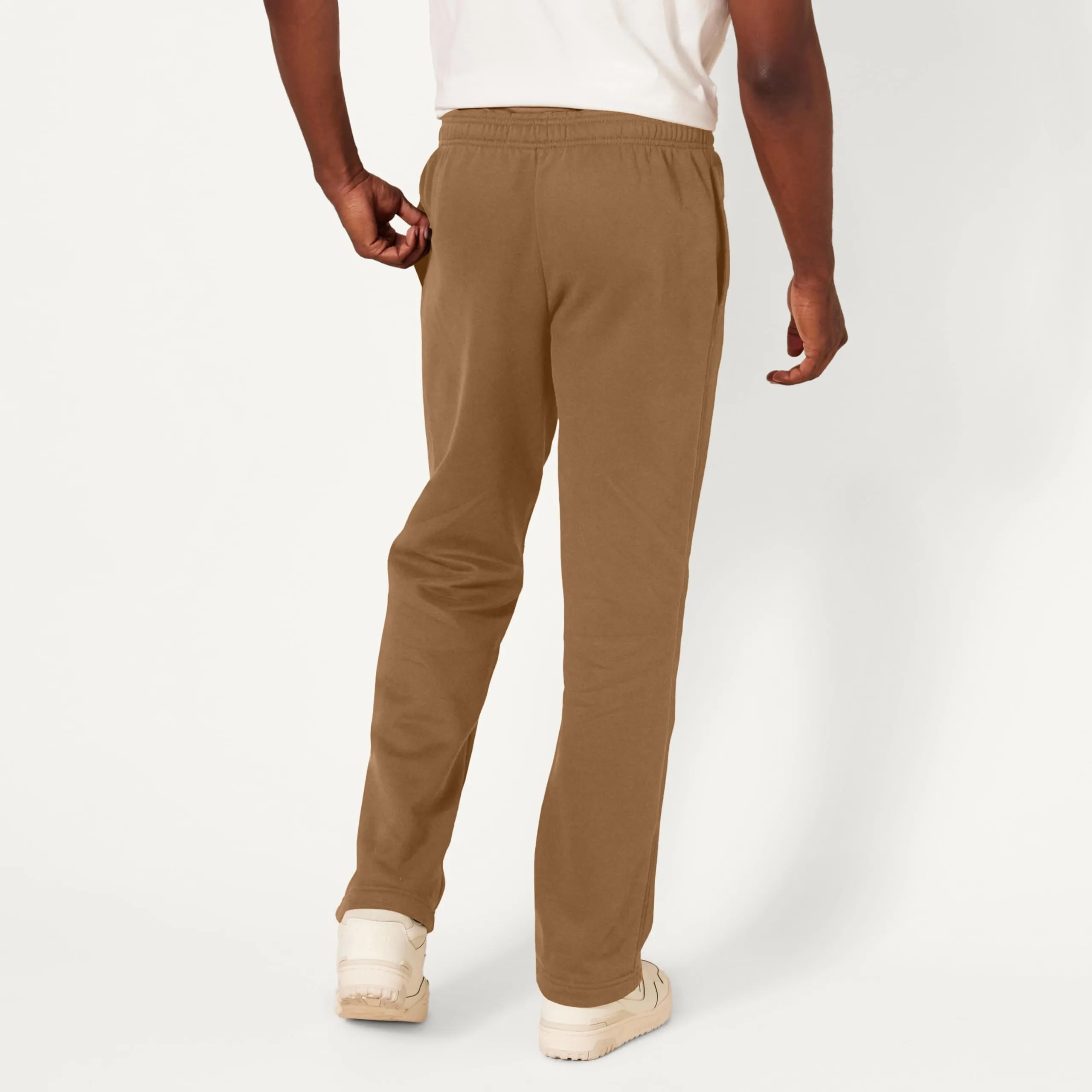 Amazon Essentials Pantaloni Sportivi in Pile Fondo Aperto Uomo, Tan Scuro, XXL - immagine 3