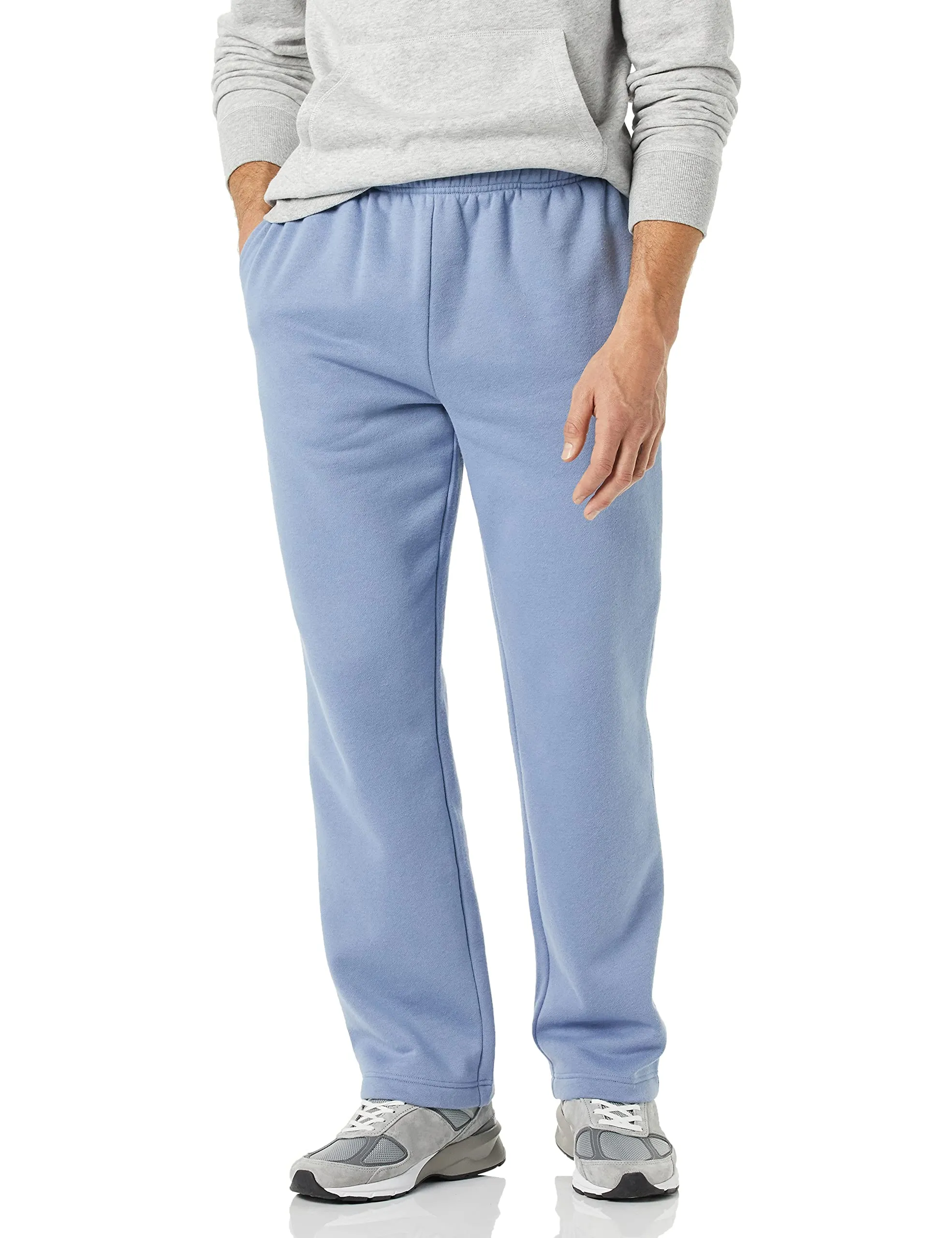 Amazon Essentials Pantaloni Sportivi in Pile con Fondo Aperto Uomo, Blu Ardesia, XL - immagine 1