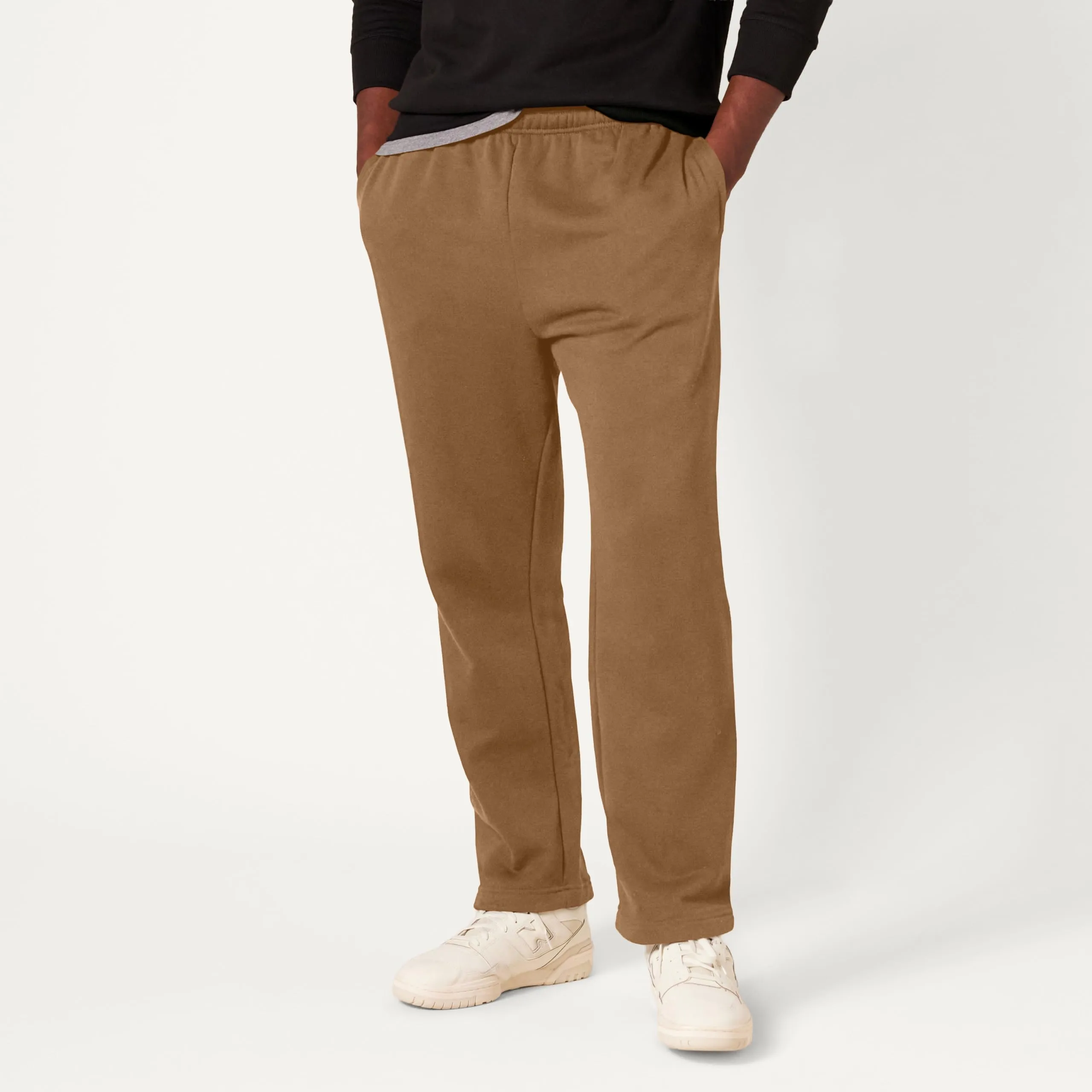 Amazon Essentials Pantaloni Sportivi in Pile con Fondo Aperto Uomo, Tan Scuro, XL - immagine 6