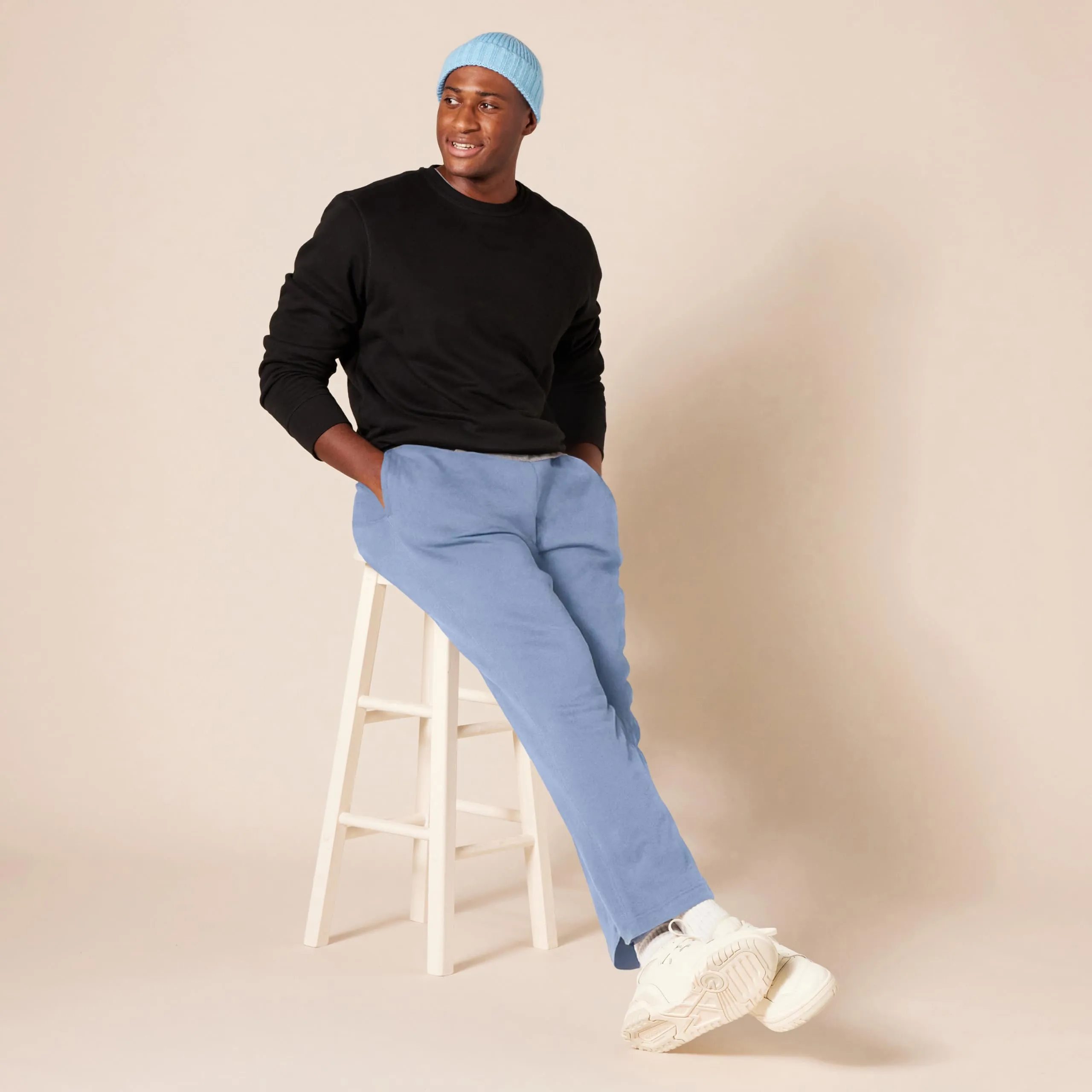 Amazon Essentials Pantaloni Sportivi in Pile Fondo Aperto Uomo, Blu Ardesia, XS - immagine 8