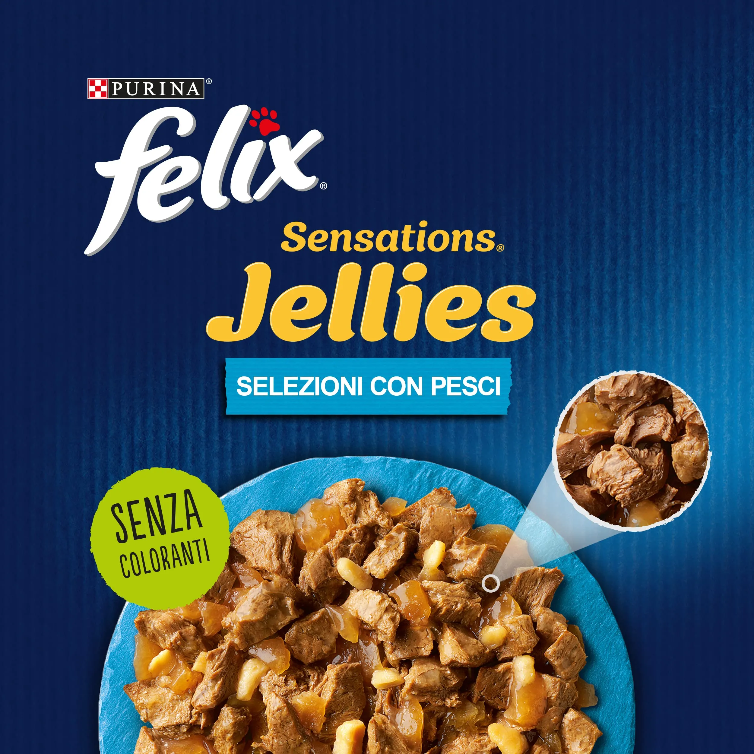 Felix Sensations Jellies Salmone e Trota in gelatina con spinaci e gamberetti, Cibo Umido per Gatti Adulti, 85g - immagine 8