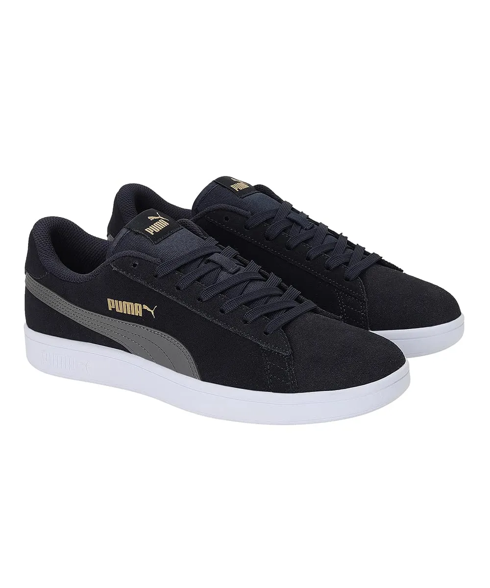 Puma Smash V2 Unisex Adulto - Blu Puma New Navy Castlerock Puma Team Gold, 37.5 EU - immagine 5