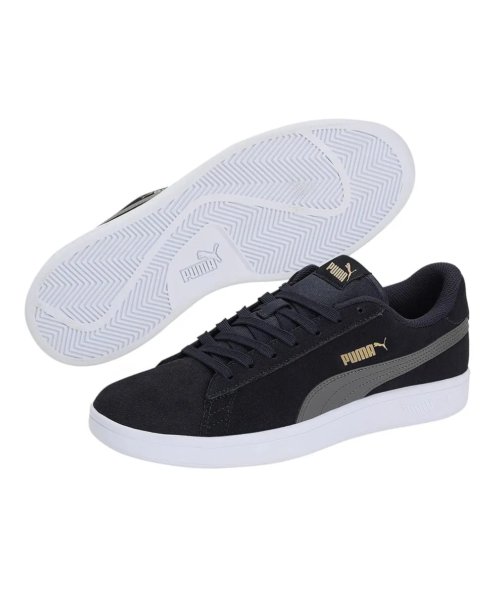 Puma Smash V2 Unisex Adulto - Blu Puma New Navy Castlerock Puma Team Gold, 37.5 EU - immagine 6