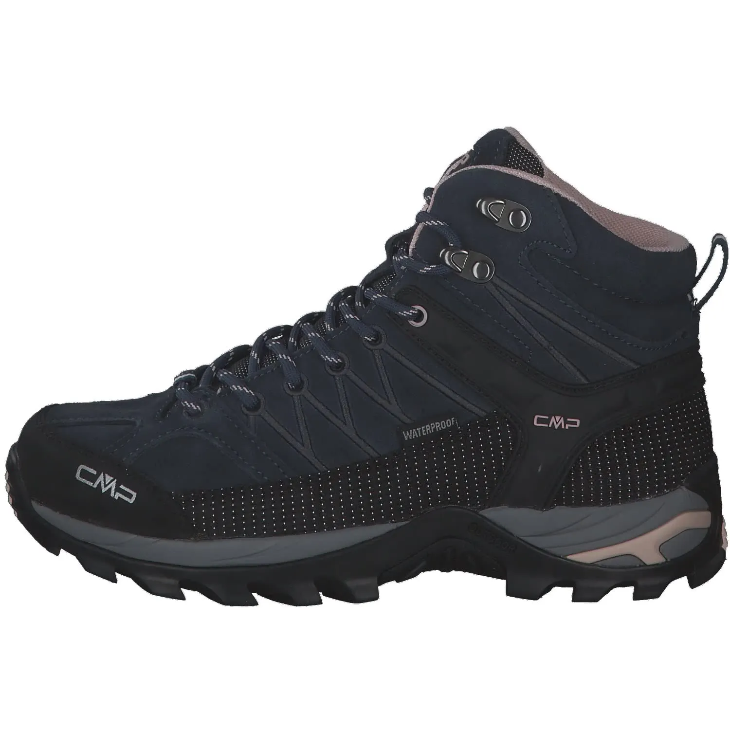 CMP Rigel Mid Women's Trekking Shoes WP, Asphalt Antracite Rose, 36 EU - immagine 2