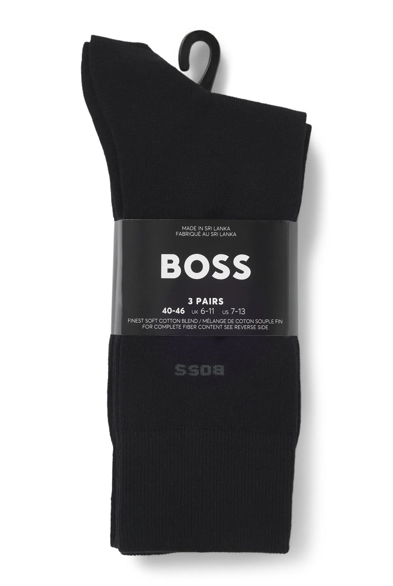 BOSS 3P RS Uni CC Men's Socks, Black1, 40-46 - immagine 3