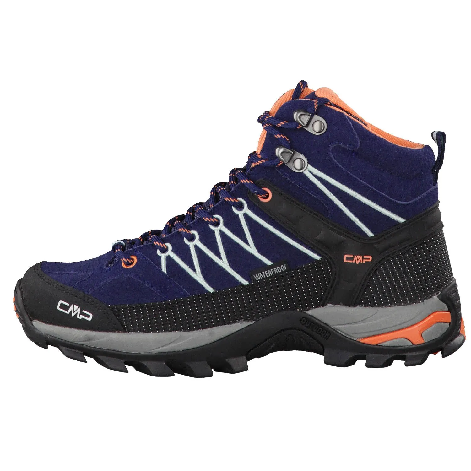 CMP Rigel Mid Women's Trekking Shoe WP - B Blue Giada Peach, 43 EU - immagine 3