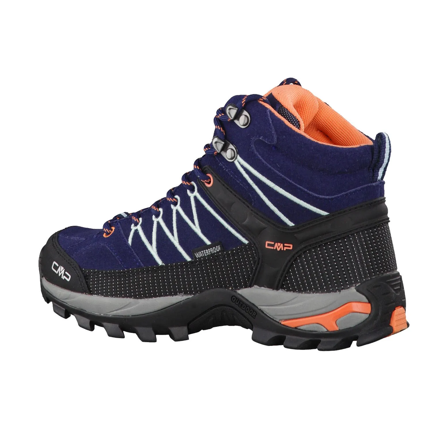 CMP Rigel Mid Wmn Trekking Shoe WP, Blue Giada Peach, 44 EU - immagine 4