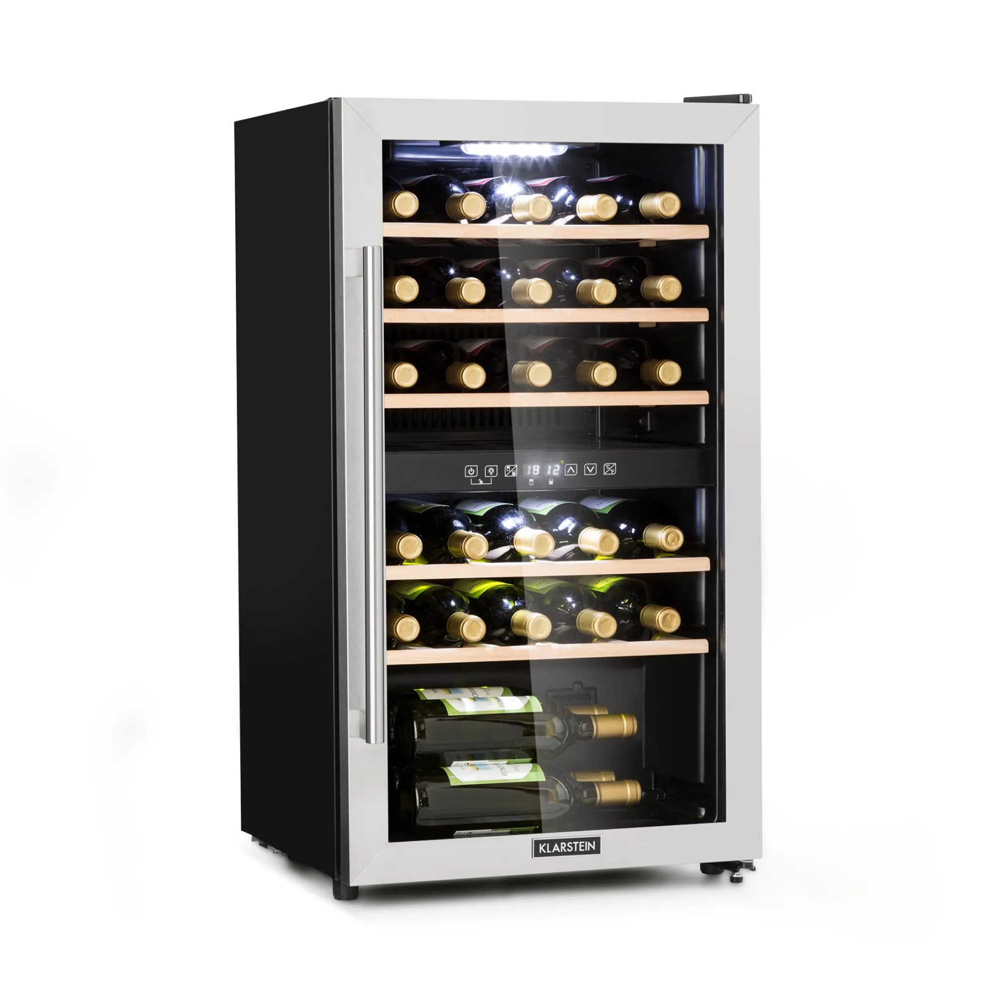 Klarstein Cantinetta Vino a Zona Doppia, 29 Bottiglie, 5-22°C - immagine 1