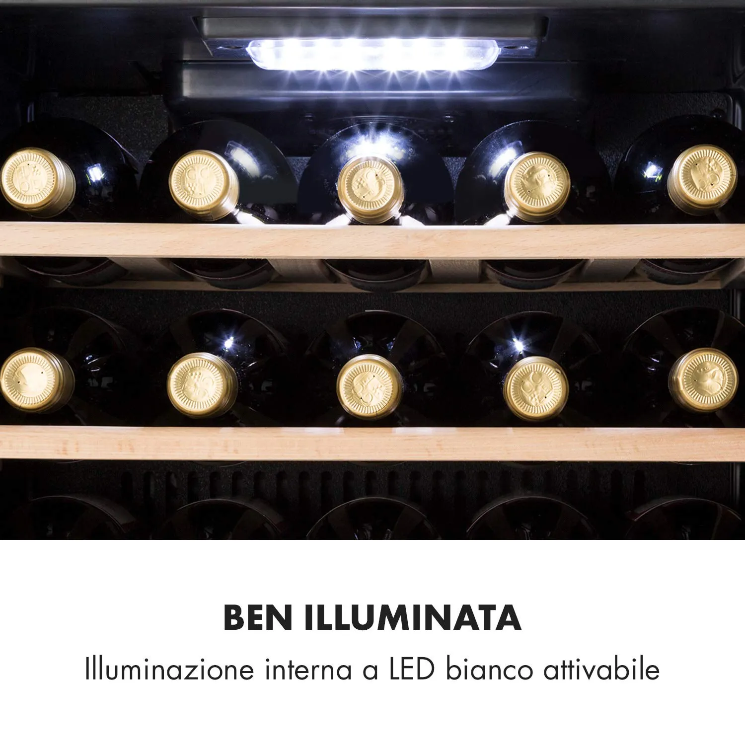 Klarstein Cantinetta Vino a Zona Doppia, 29 Bottiglie, 5-22°C - immagine 8