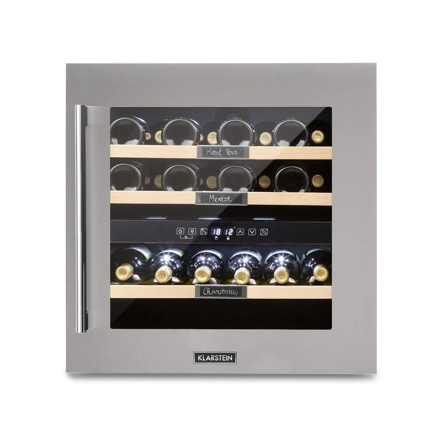 Klarstein Cantinetta Vino Design, Zona Doppia, Controlli Touch, 85L, 36 Bottiglie - immagine 1