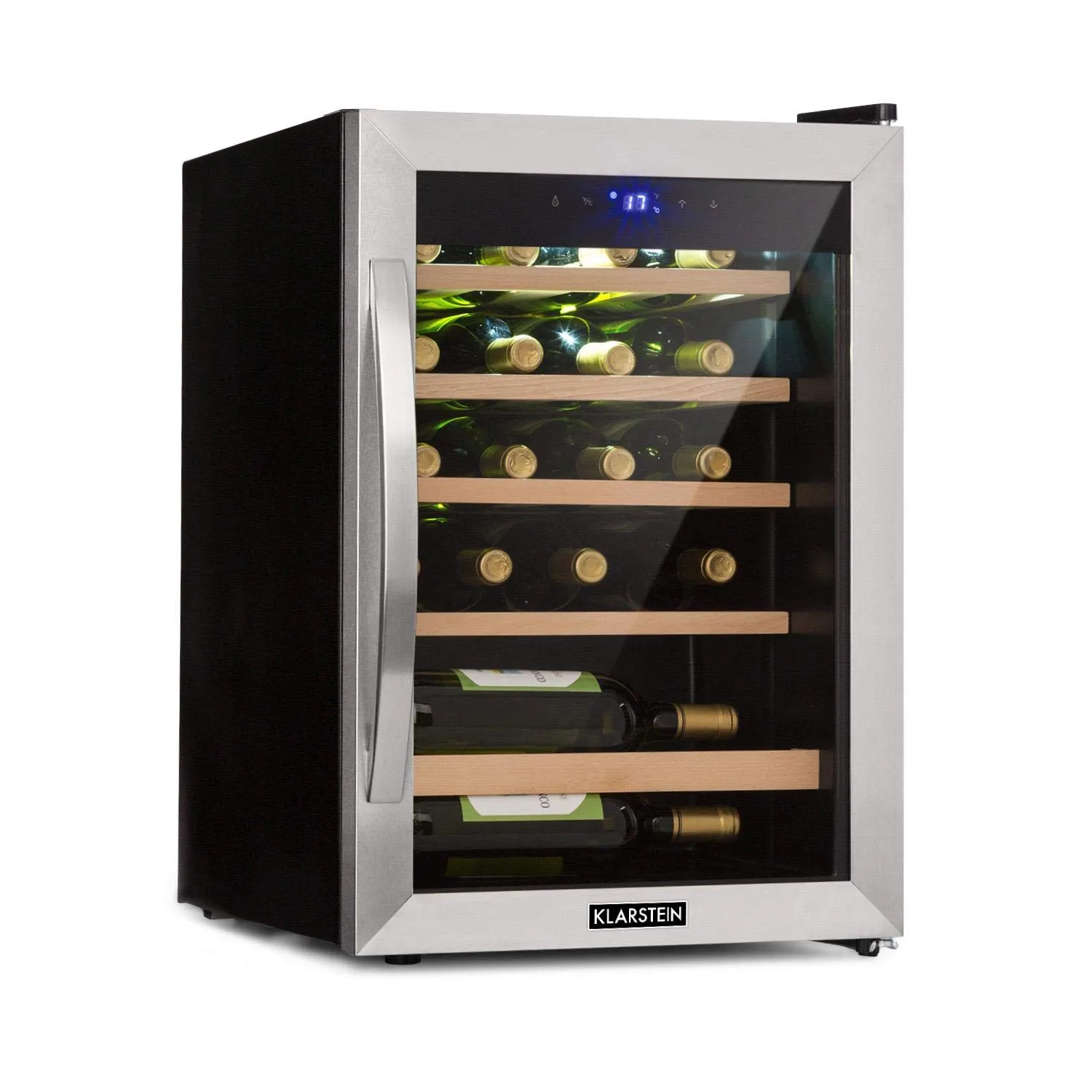 Klarstein Cantinetta Vino Refrigerata a Zona Singola, 4-18°C, 19 Bottiglie - immagine 1