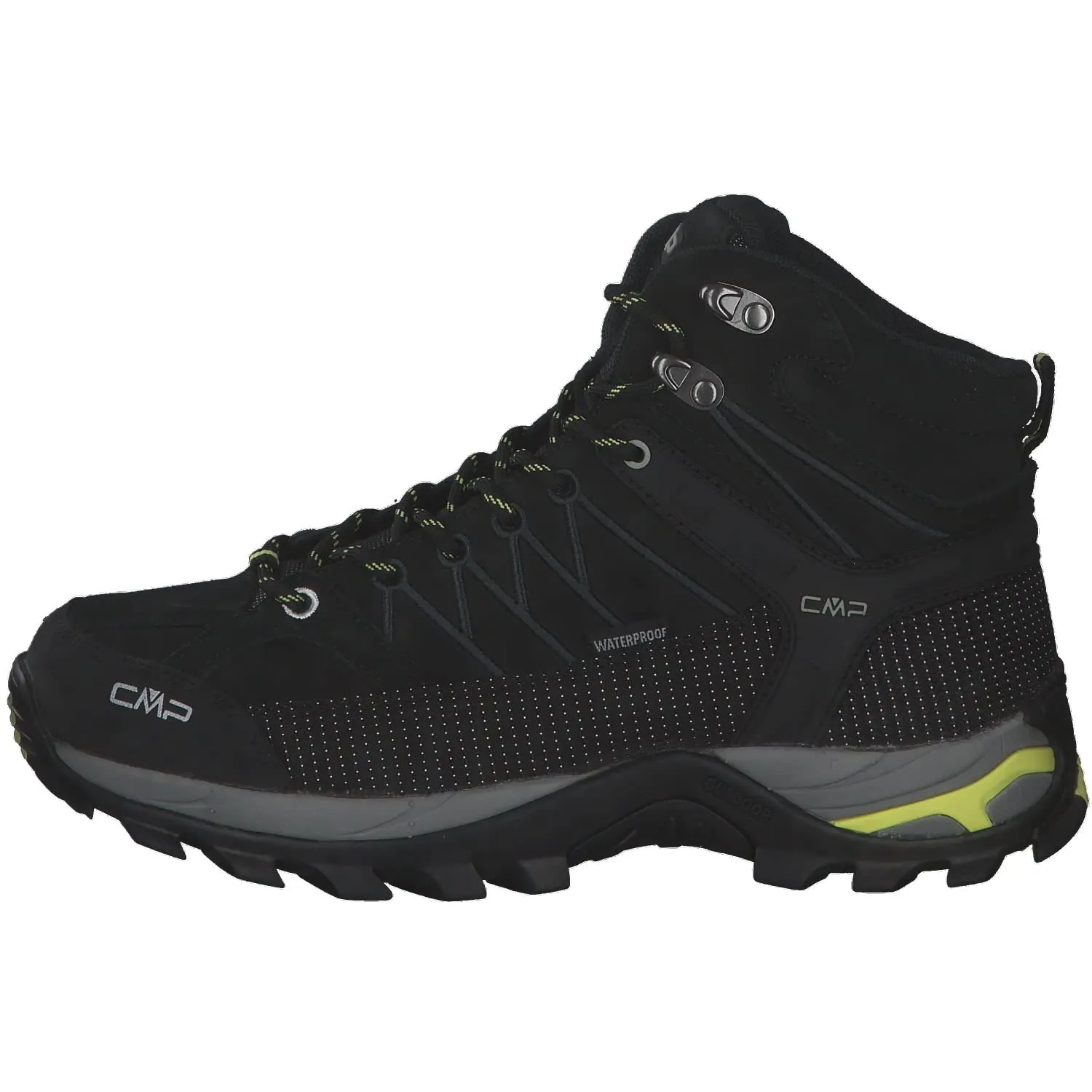 CMP Rigel Mid Wmn Trekking Shoes WP, Nero Lime, 39 EU - immagine 2