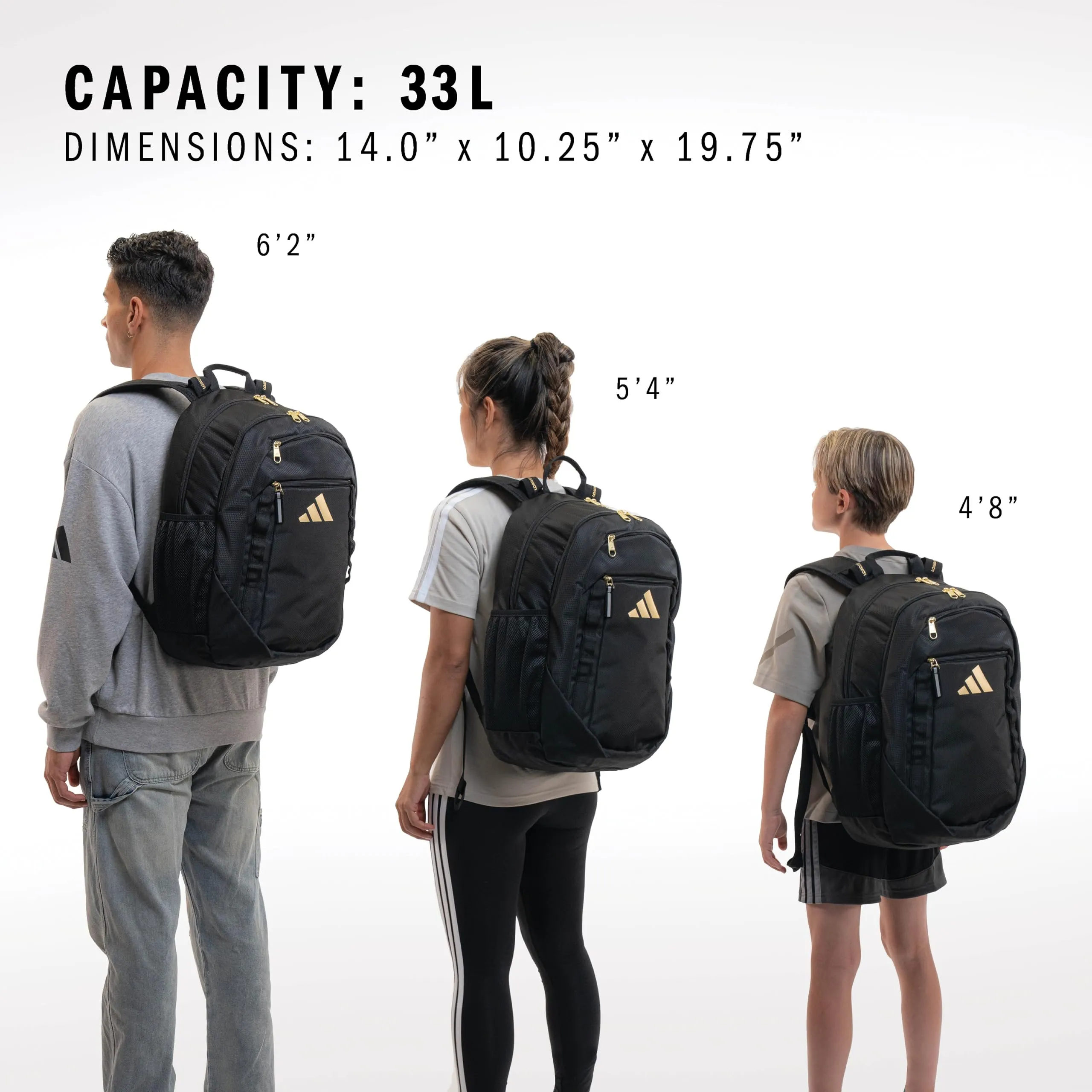 adidas Excel 6 Backpack, Shadow Navy/Onix Grey/Rose Gold - immagine 6